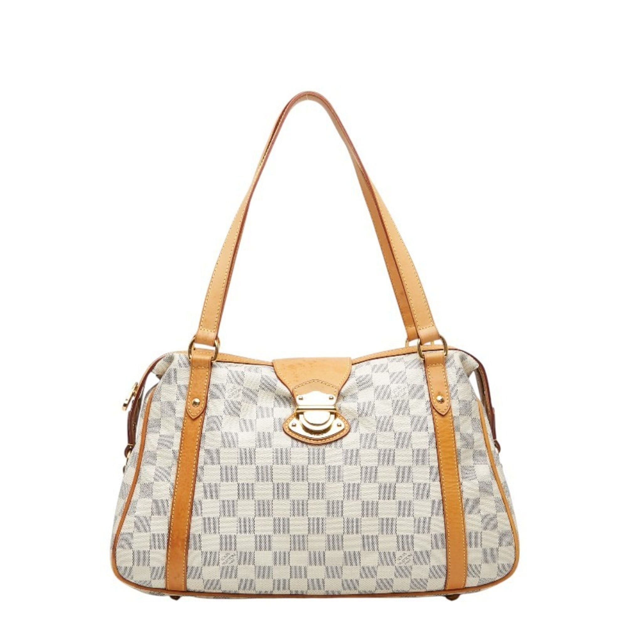 Louis Vuitton Louis Vuitton Damier Azur Streza PM Handbag Tote Bag N42220 White Ivory Leather Women's LOUIS VUITTON Size ONE SIZE - 1 Thumbnail