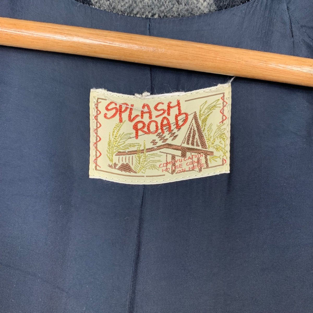 Japanese Brand SPLASH ROAD Checked Wool Coat Jacket #2265-C100 Size XL / US 12-14 / IT 48-50 - 15 Thumbnail