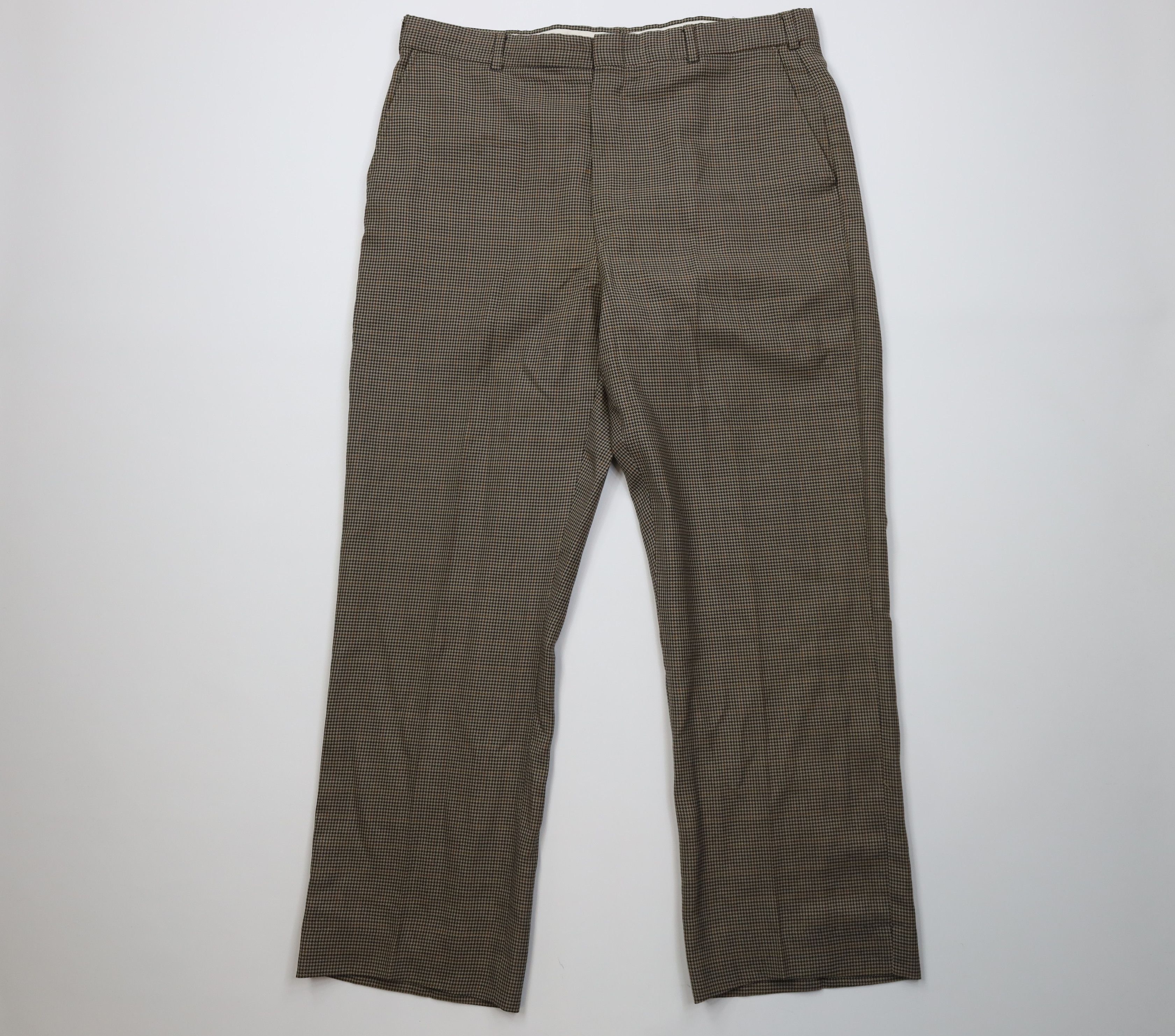Orvis Vintage 70s Orvis Houndstooth Knit Wide Leg Chino Pants USA Size US 38 / EU 54 - 1 Thumbnail
