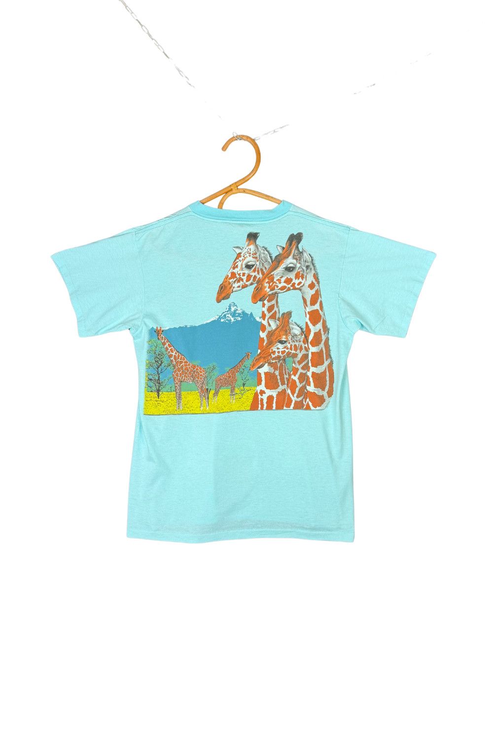 Vintage 1982 Harlequin NG Giraffe Tee - Double Sided Size US L / EU 52-54 / 3 - 1 Thumbnail