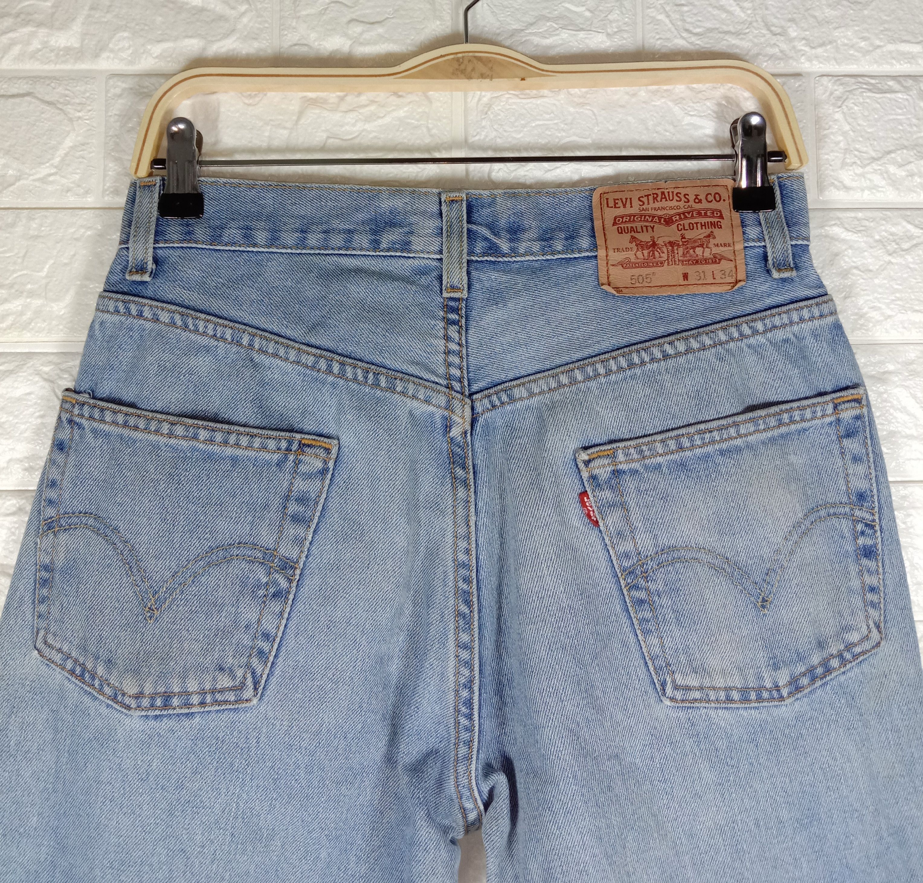 Levi's Vintage Levi's 505 Jeans Light Wash Regular Fit Denim Size US 29 - 6 Thumbnail