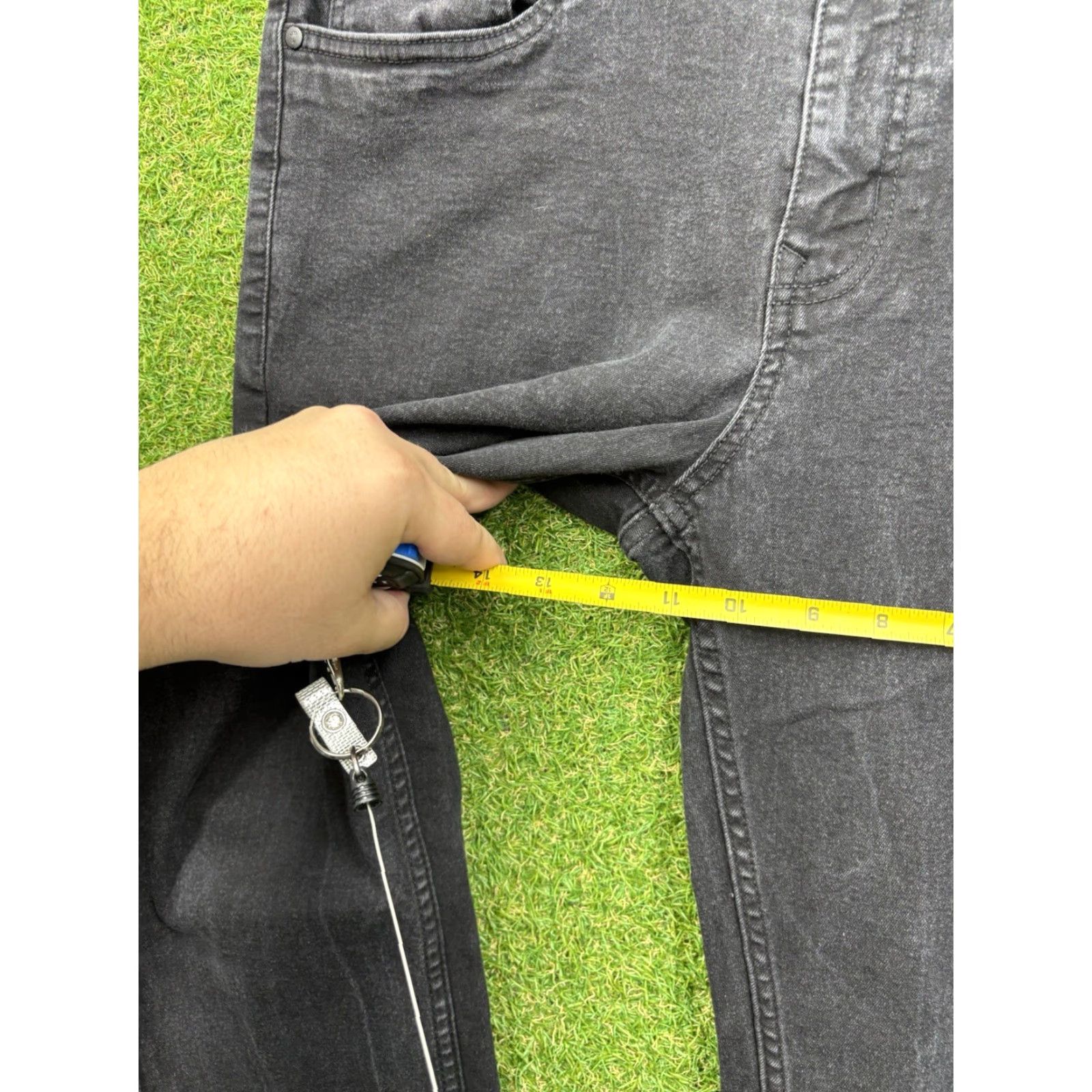 The Perfect Jean NYC Jeans Mens 36x36 Slim Thick Black Denim Stretch Flex Mid Rise 5-Pocket Style Straight