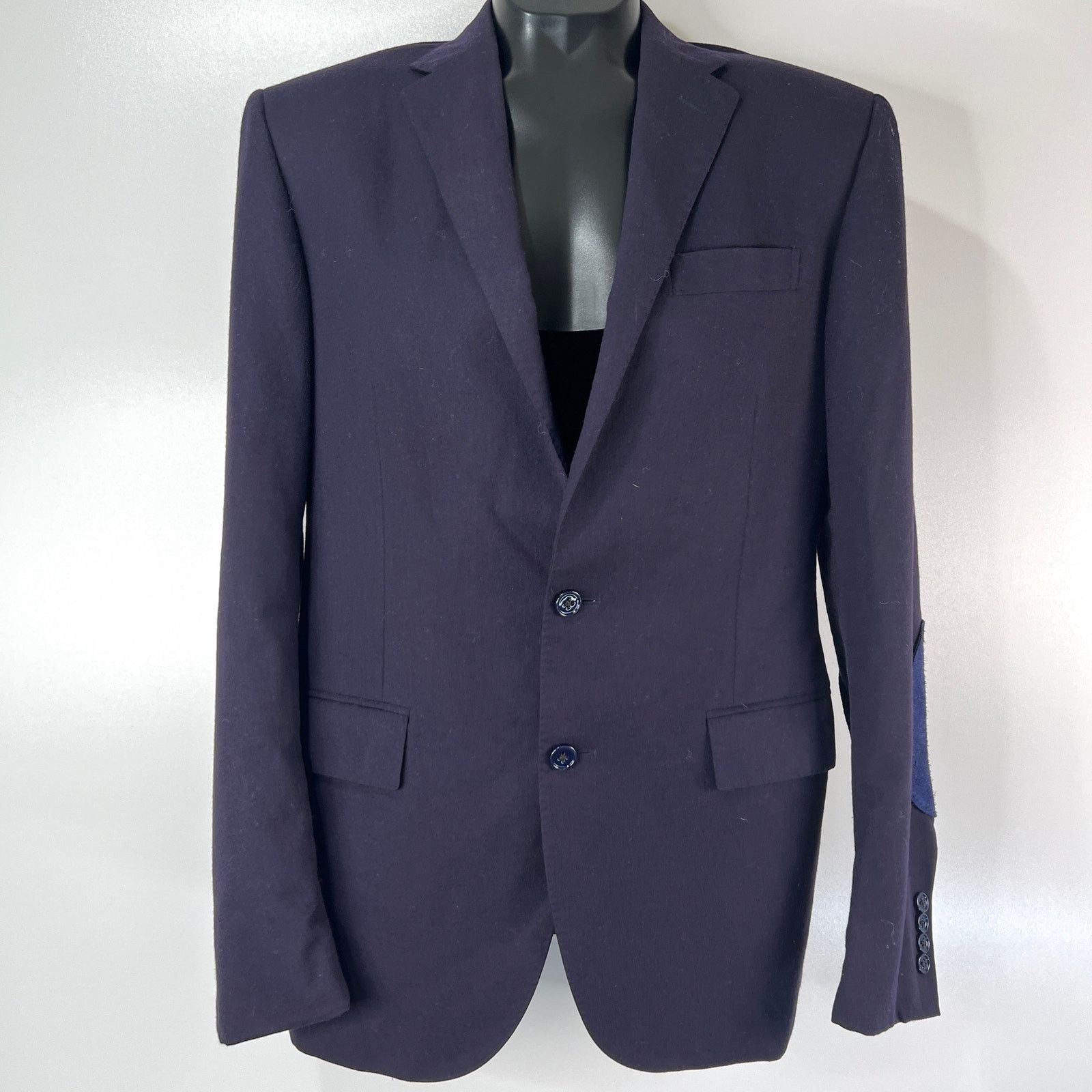 Polo Ralph Lauren Polo Ralph Lauren Wool Navy Blazer With Elbow Patches Size 42R - 14 Thumbnail