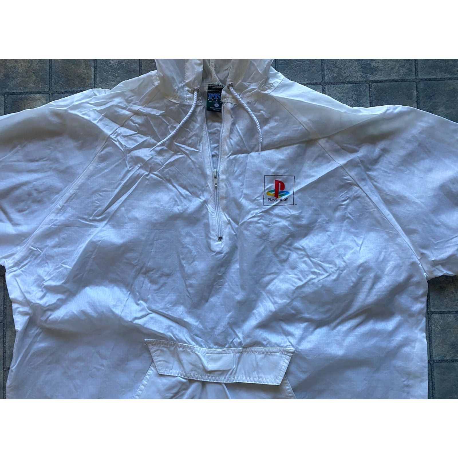 Logo 7 VINTAGE MV Sport Windbreaker Jacket Men’s XL White PlayStation Logo Front Pocket Size US XL / EU 56 / 4 - 7 Thumbnail