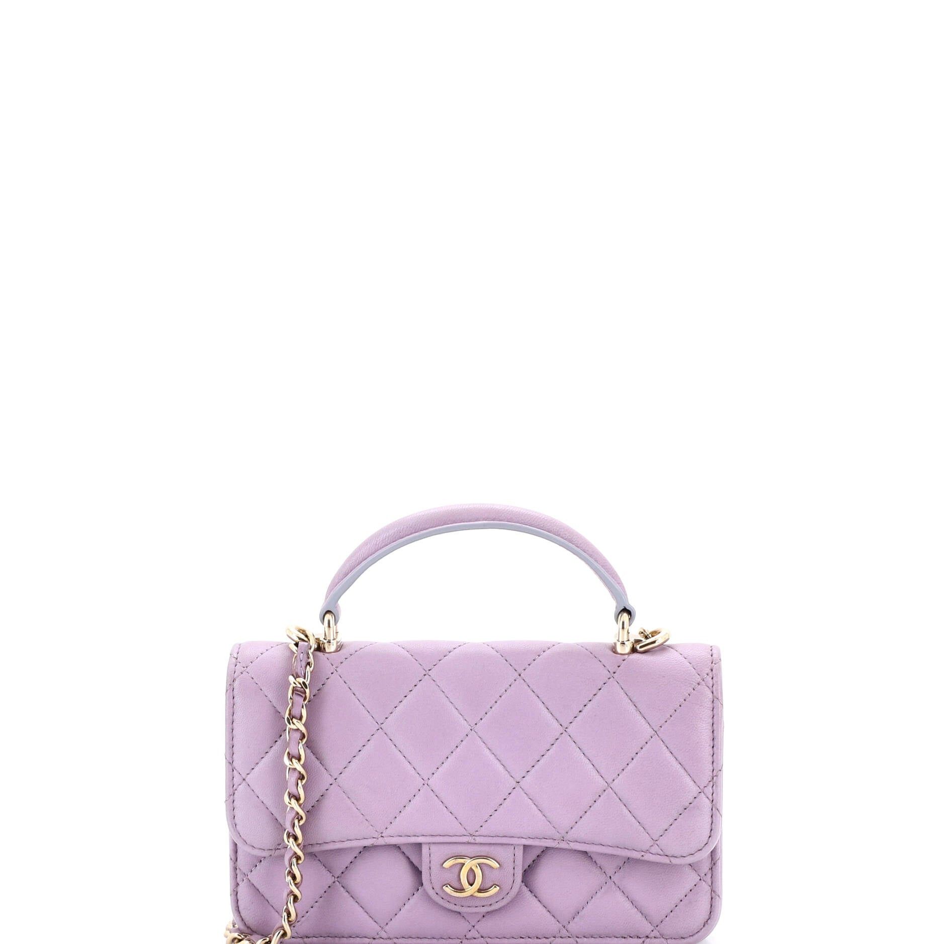 Chanel Classic Top Handle Flap Phone Holder with Chain Size ONE SIZE - 1 Thumbnail