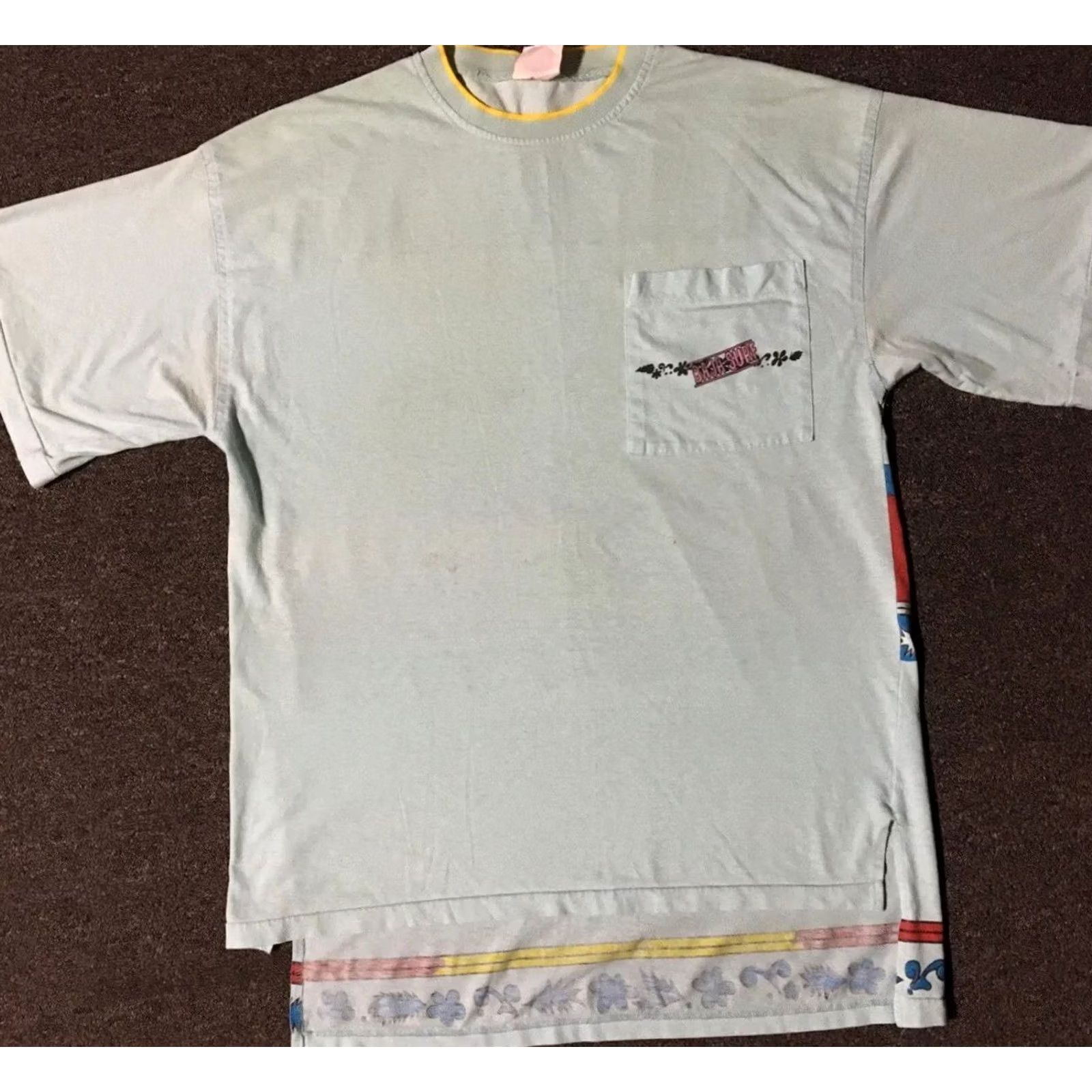 Quiksilver VINTAGE Quiksilver T-Shirt Shirt Beach USA 90s 80s Baja Surf Faded Blue L Men Graphic Tee Grunge Ocean Pattern Striped Short Sleeve USA Made Size US L / EU 52-54 / 3 - 2 Thumbnail