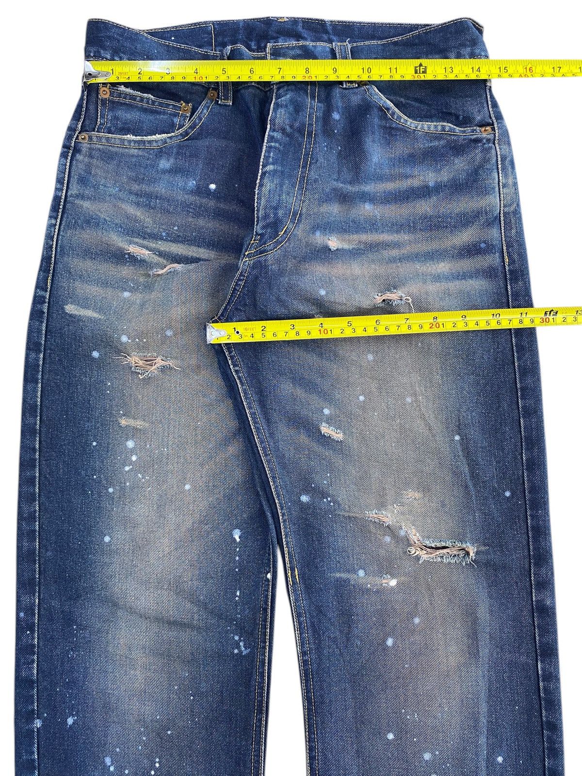 Japanese Brand Japanese Brand Splatter Paint Style Straight Cut Jeans Size US 28 / EU 44 - 5 Thumbnail