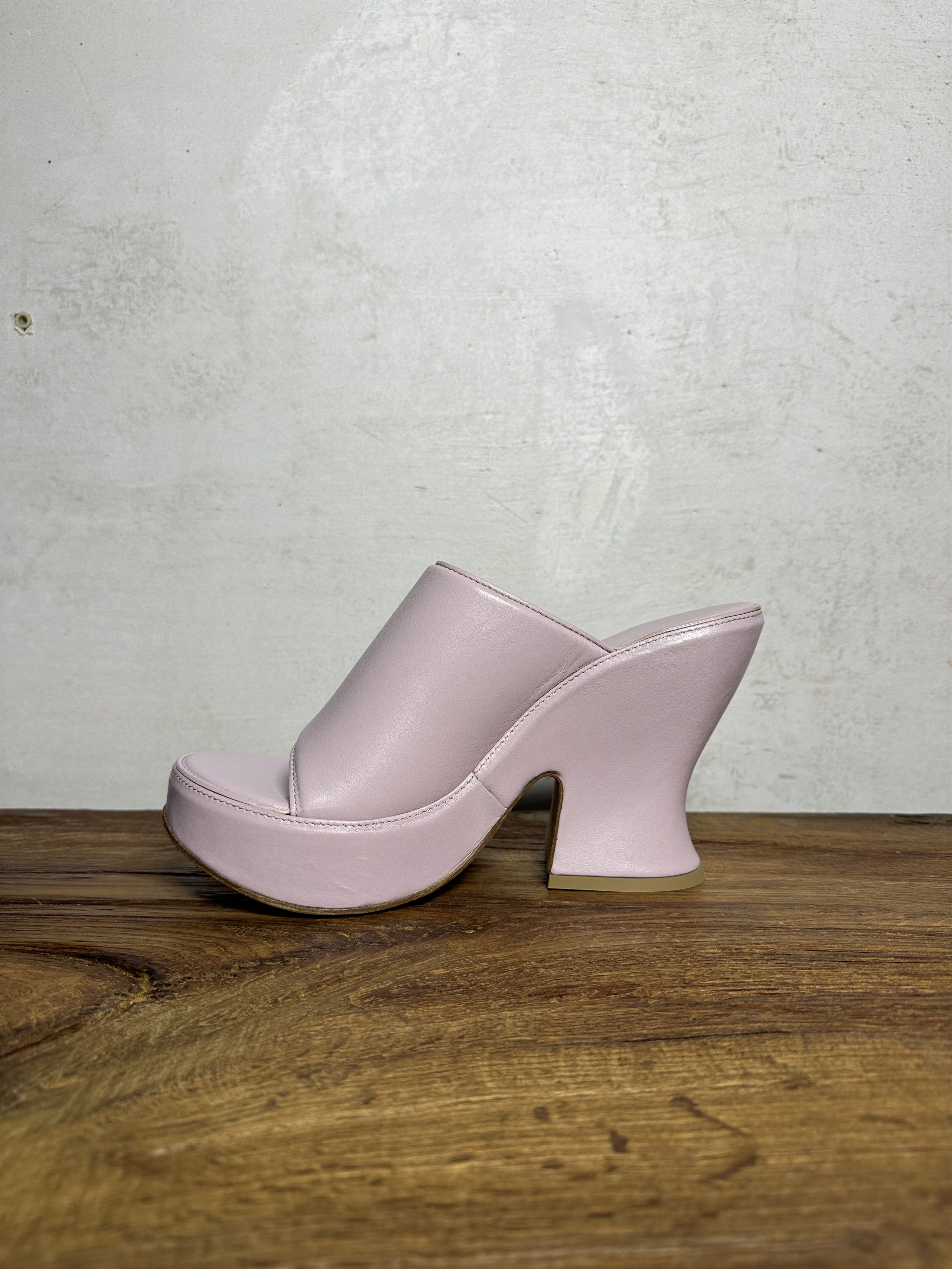 Bottega Veneta Bottega Veneta Mauve Wedge Heeled Sandals Size US 10 / IT 40 - 7 Thumbnail