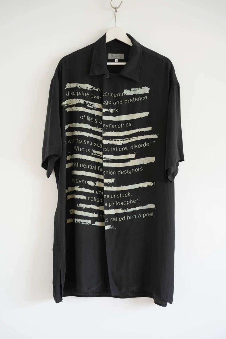 Yohji Yamamoto Yohji Yamamoto 22ss dinner slogan silk shirt 2504-Nextarrow Size US M / EU 48-50 / 2 - 1 Thumbnail