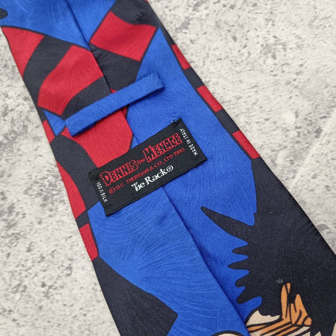 Vintage Vintage 90s Dennis The Menace silk Italy cartoon tie humor Size ONE SIZE - 4 Thumbnail
