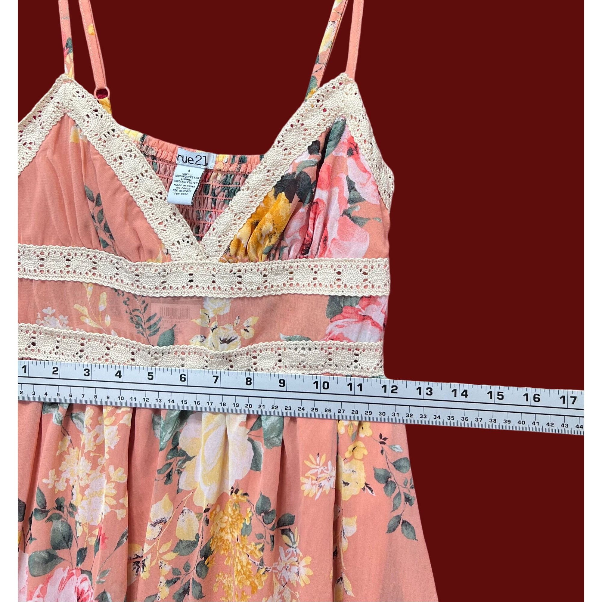 rue21 Rue 21 - Women's Summer Sleeveless High Low Hem Ruffle Flora Size S / US 4 / IT 40 - 3 Thumbnail