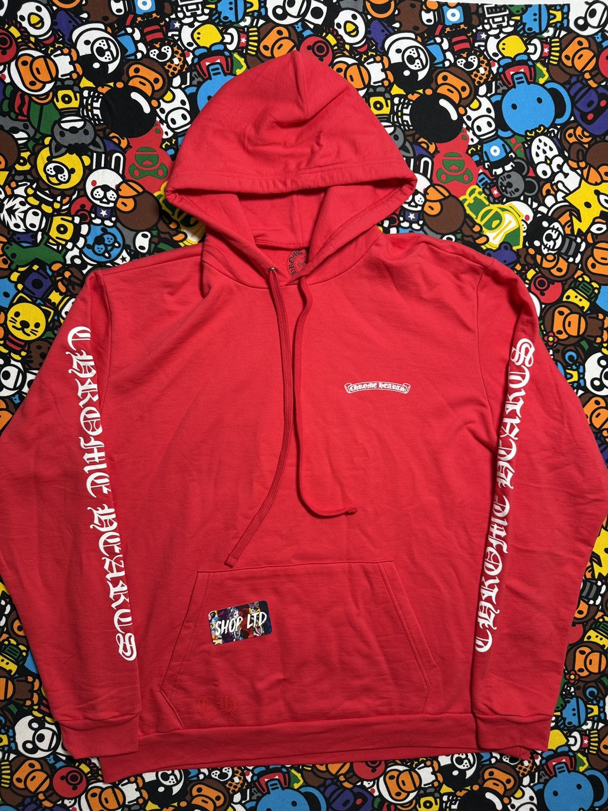 Chrome Hearts Chrome Hearts Red Scroll Logo Pullover Hoodie Size US XL / EU 56 / 4 - 2 Thumbnail