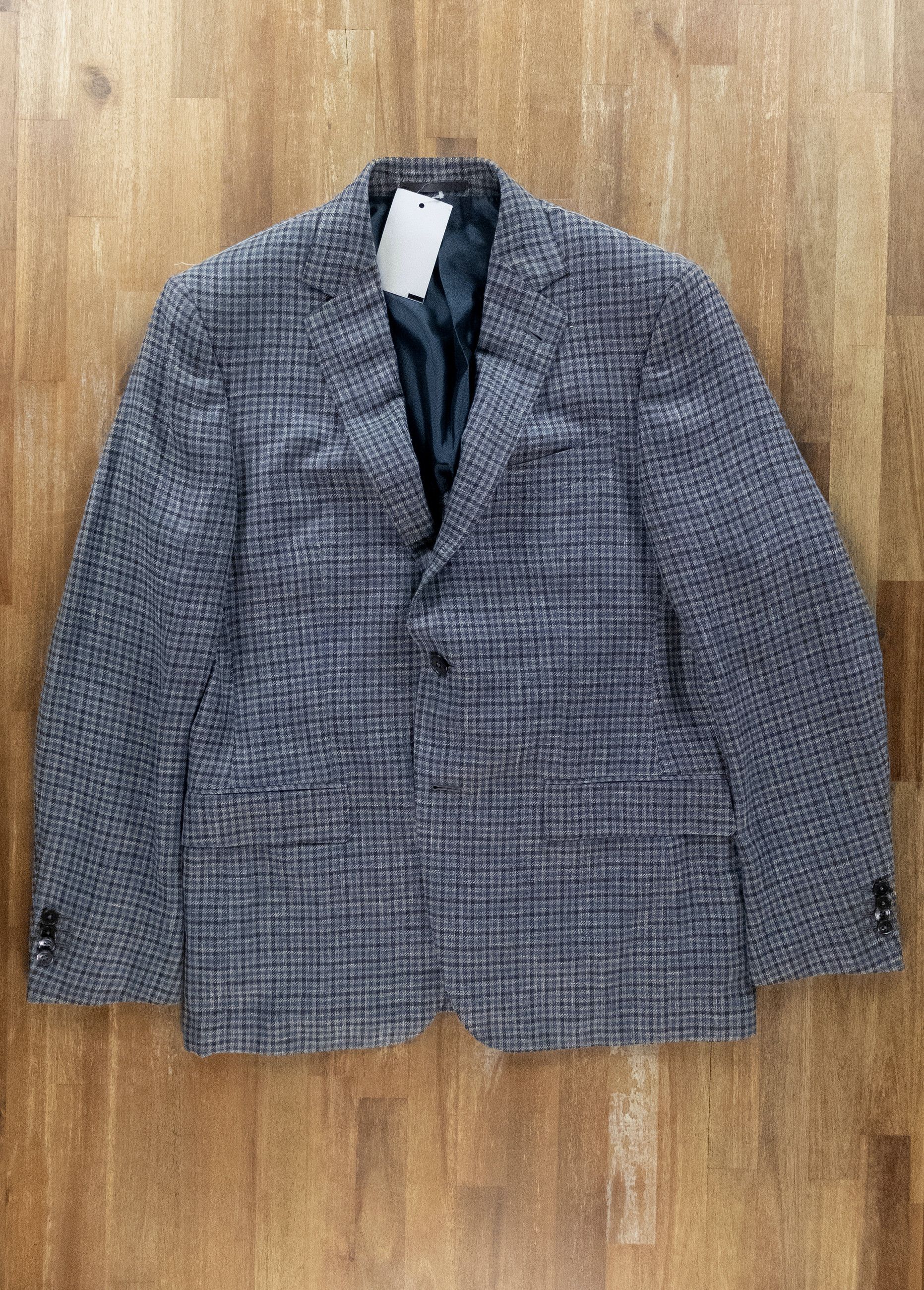 Ermenegildo Zegna ERMENEGILDO ZEGNA gray gingham linen wool silk sportcoat Size 40R - 3 Thumbnail