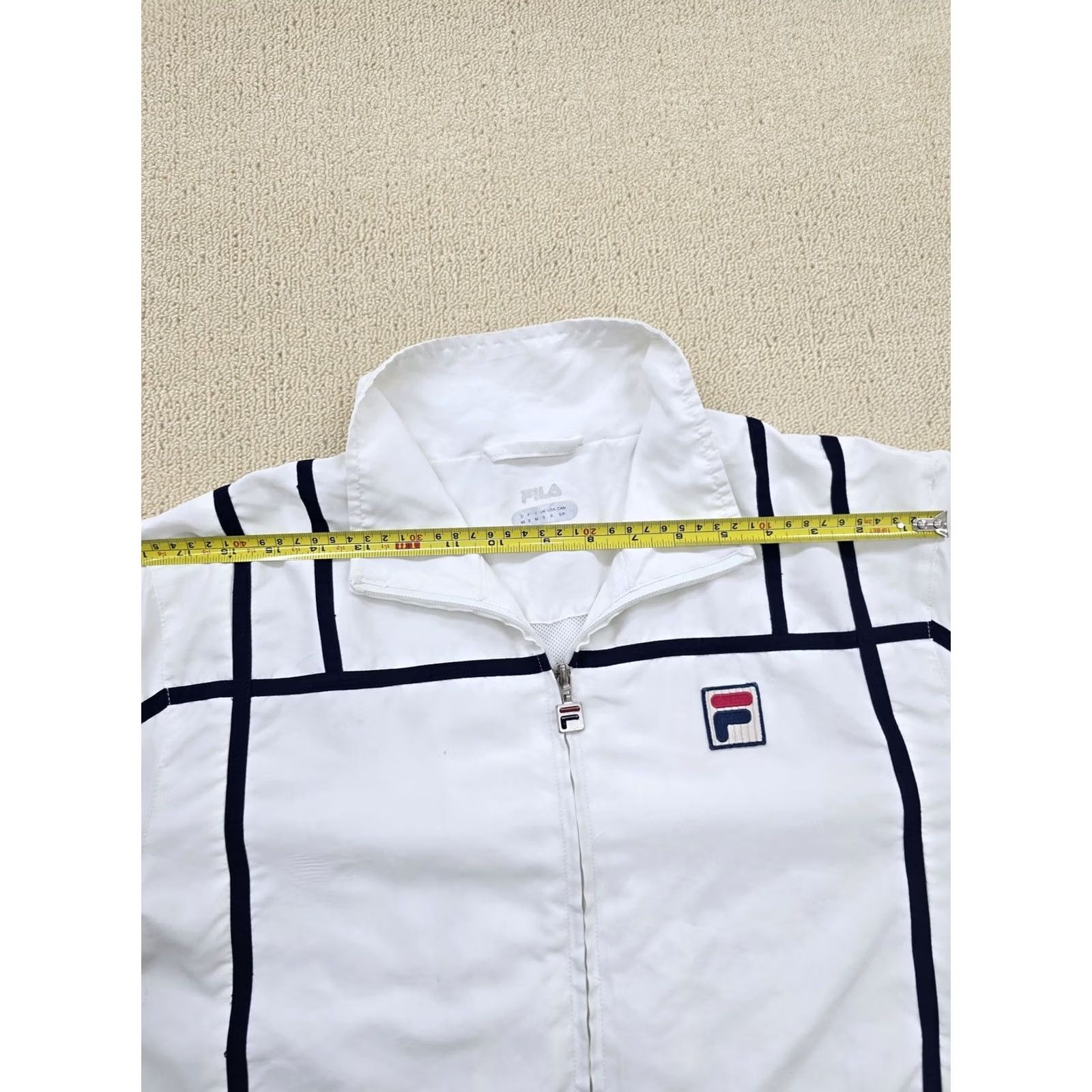 Fila Fila White Striped Track Jacket S Unisex Activewear Polyester Size US S / EU 44-46 / 1 - 5 Thumbnail
