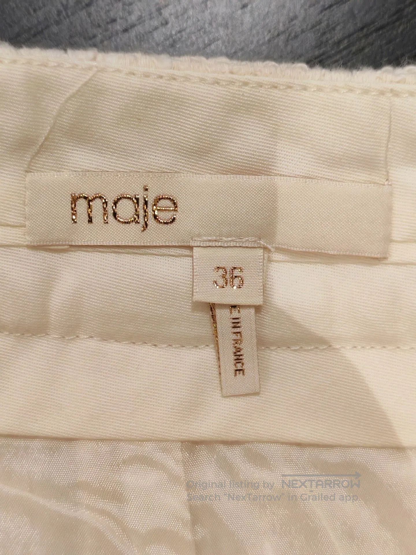 Maje Maje Metallic Button A-Line Tweed Skirt. Size 35" - 4 Thumbnail