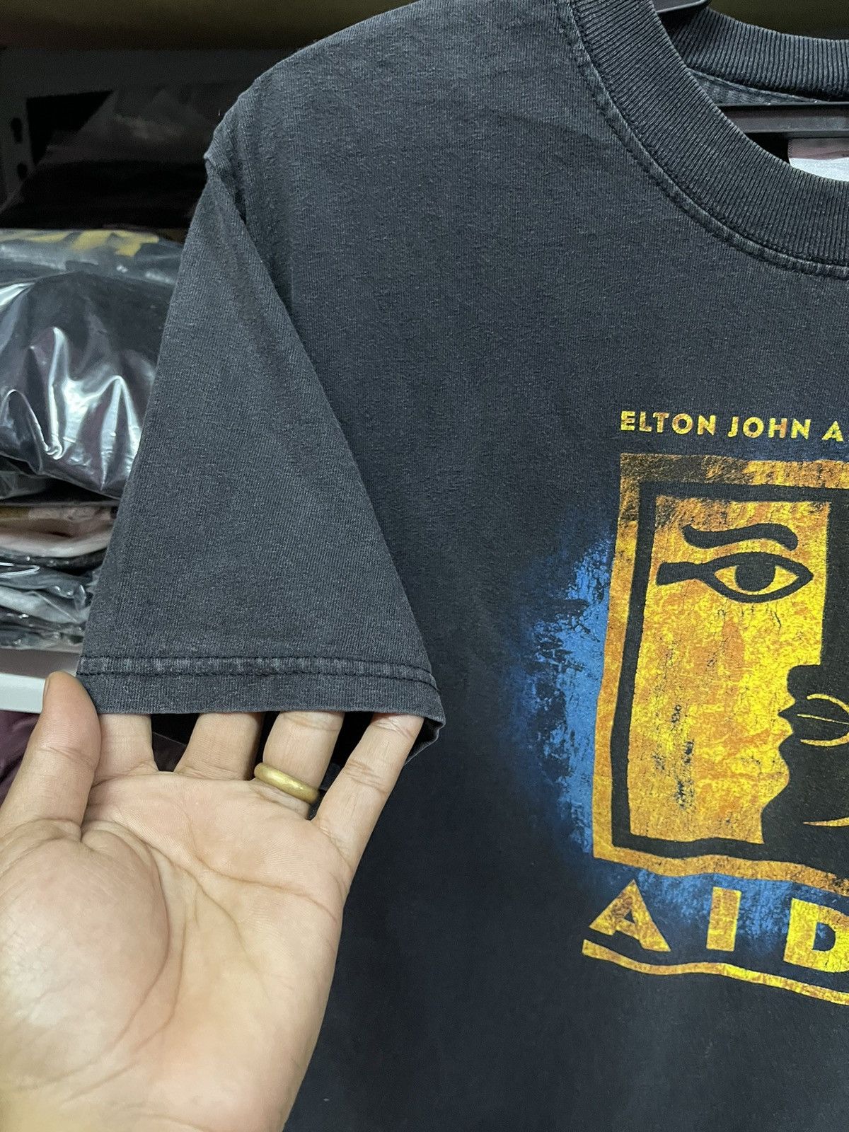 Band Tees Vintage Elton John And Tim Rice's Aida Musical🔥🔥🔥 Size US M / EU 48-50 / 2 - 3 Thumbnail