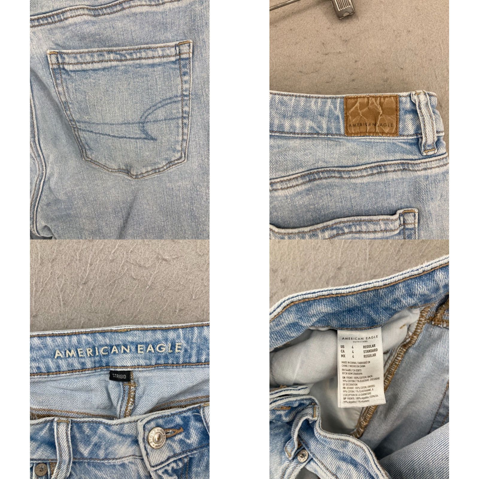 American Eagle Outfitters American Eagle Strigid Jeans Womens 4 Regular Hi Rise Mom Tapered Size 27" / US 4 / IT 40 - 8 Thumbnail