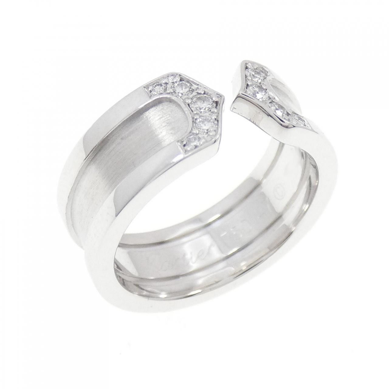 Cartier Cartier Cartier C2 750 White Gold Diamond Ring Size 7 Precious Metal Ring B4044200 DUTY FREE for USA Size ONE SIZE - 1 Thumbnail