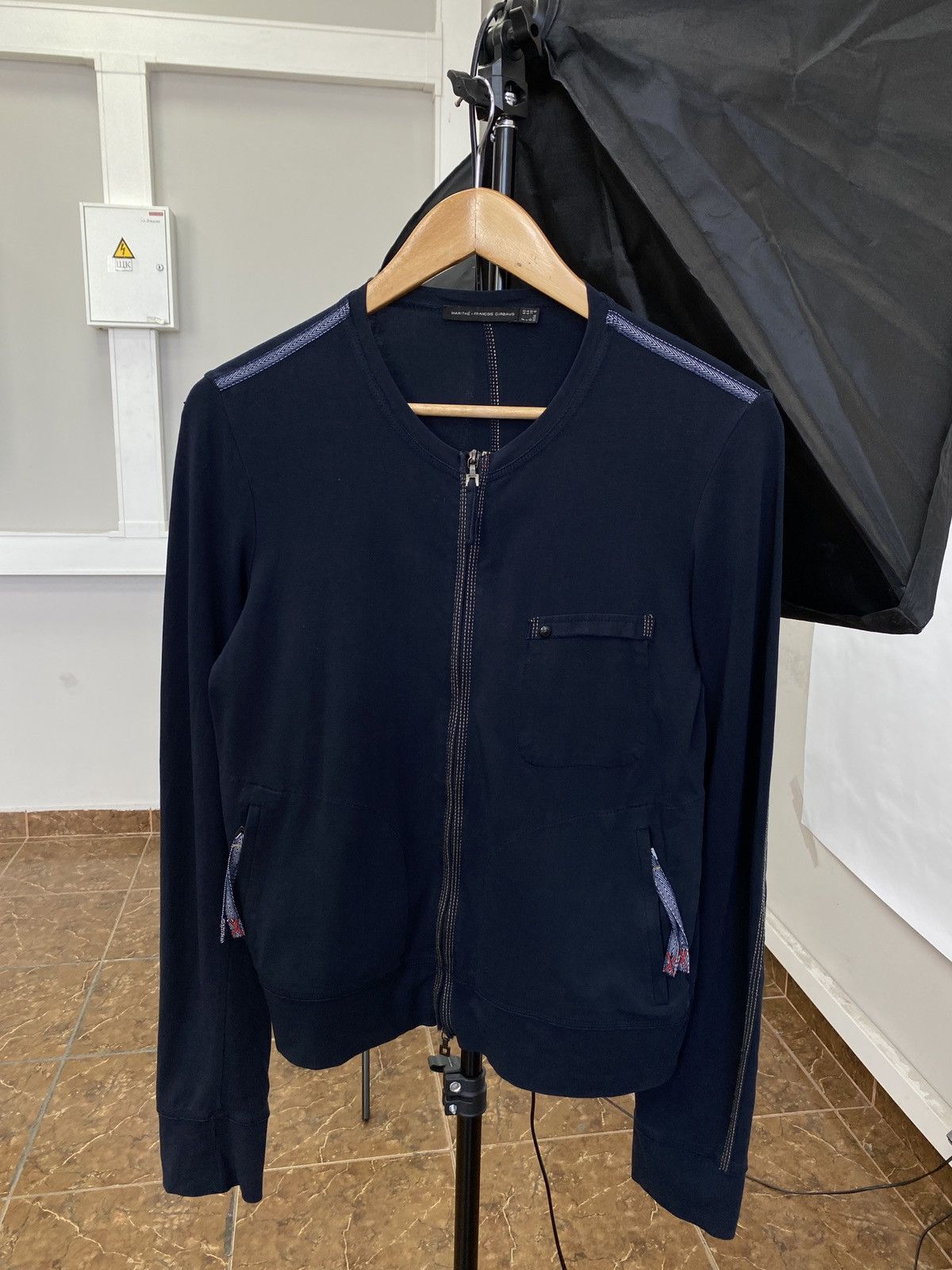 Marithe + Francois Girbaud 🇫🇷 Marithe Francois Girbaud Le Jean De Hybrid Zip Hoodie Size M / US 6-8 / IT 42-44 - 1 Thumbnail