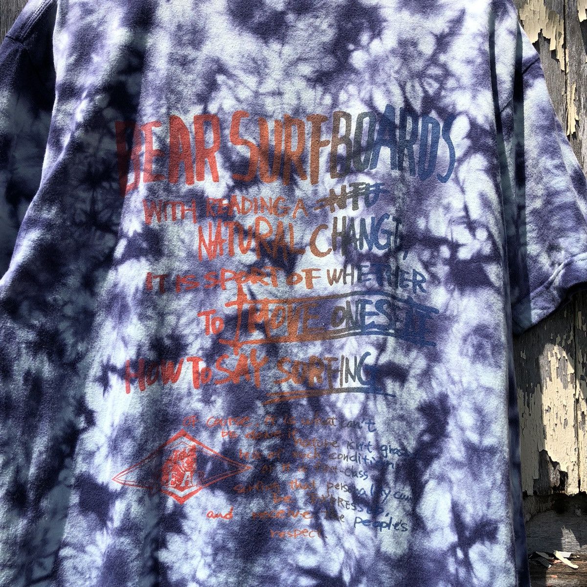 Vintage Vintage Bear Surfboards Tie Dye Tshirt Size US M / EU 48-50 / 2 - 2 Thumbnail