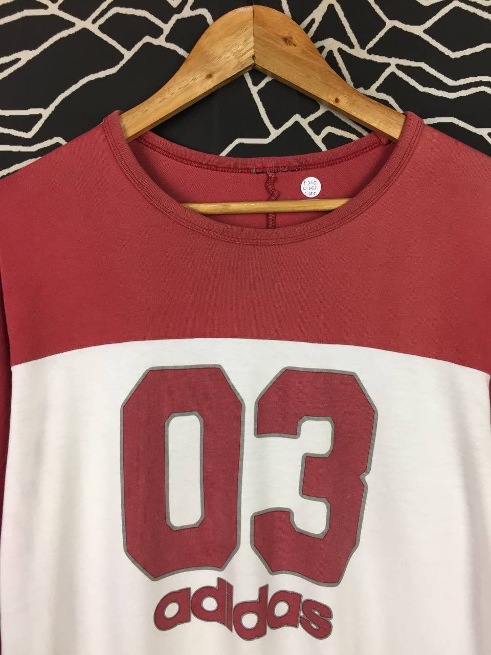 Adidas Vtg Adidas 03 Block Logo Two-Tone Long Sleeve Tee Size US L / EU 52-54 / 3 - 3 Thumbnail