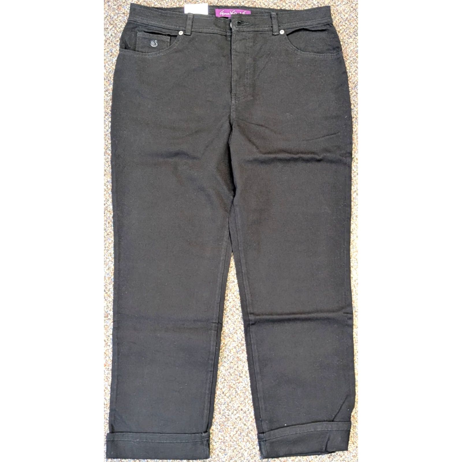 Gloria Vanderbilt Gloria Vanderbilt Amanda NWT Classic Fit 14 Stretch Short Womens Black Jeans Size 36" / US 14 / IT 50 - 2 Thumbnail