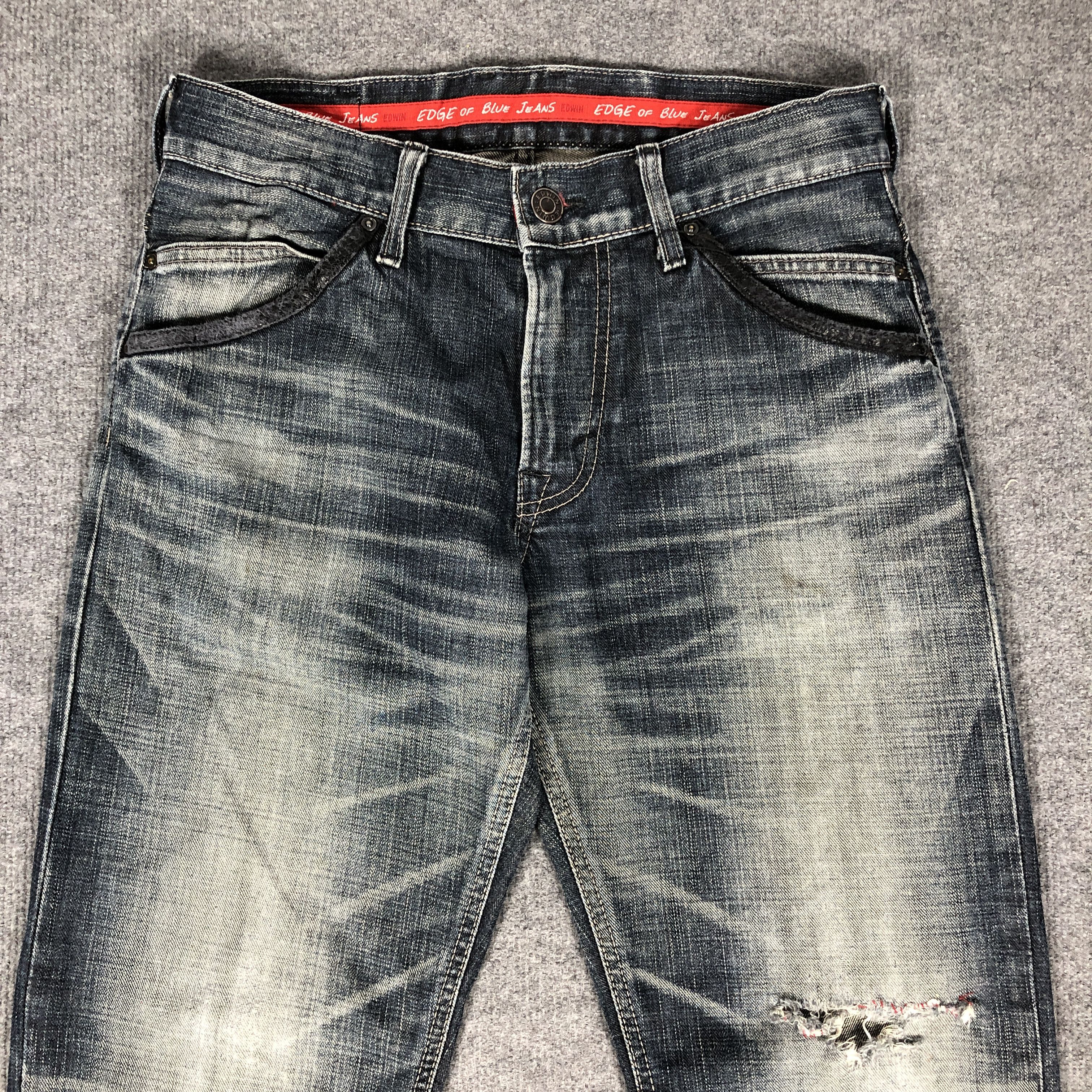 Edwin × Vintage Womens Vintage Edwin Jeans Edge Of Blue L1201W Size 32" / US 10 / IT 46 - 2 Thumbnail