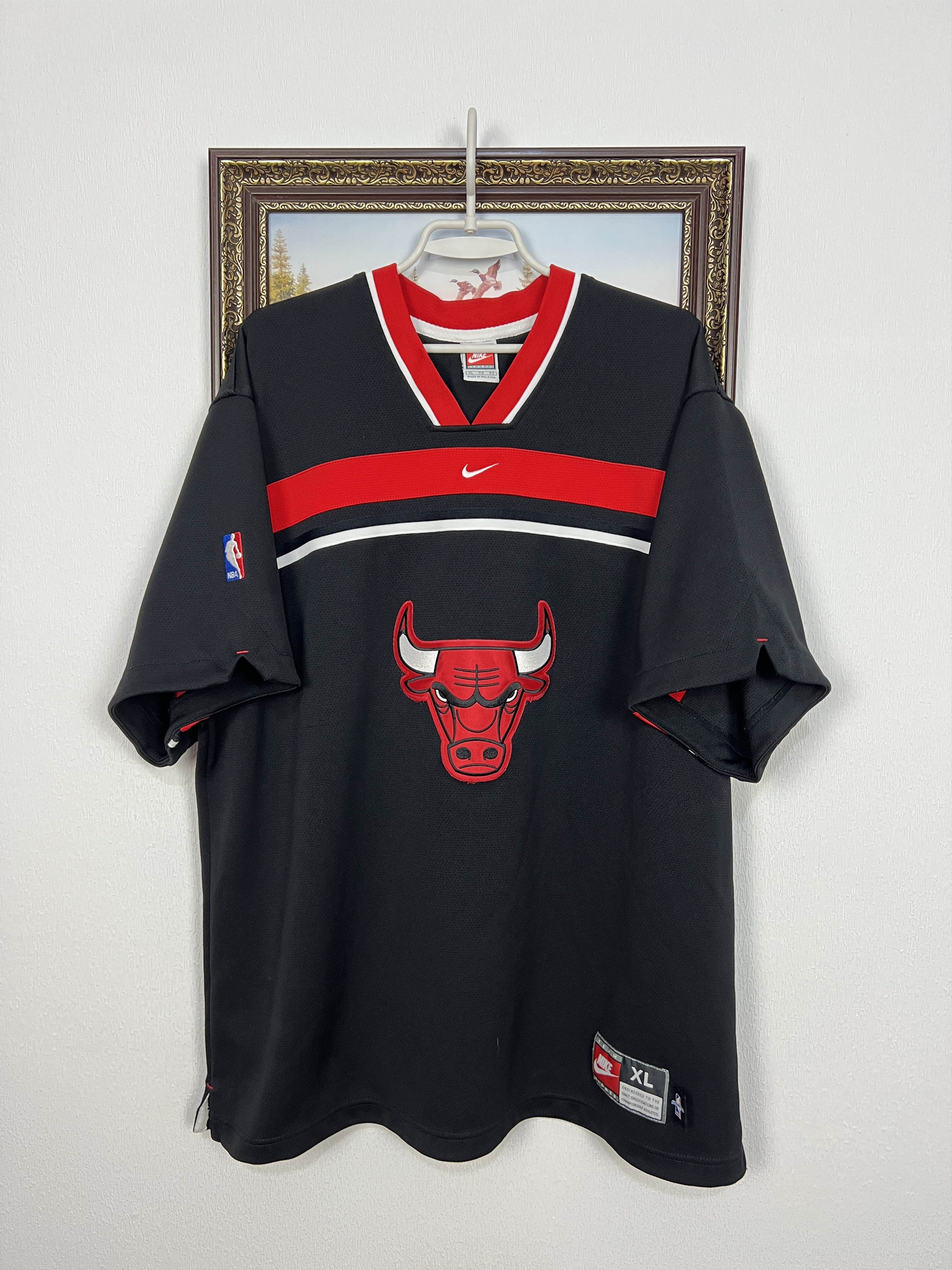 値下げ交渉 1997-1998 Three peat CHICAGO BULLS NIKE Warm up Shooting Jersey/Shirt 検)シカゴ ブルズ ナイキ ジョーダン NBA JORDAN Y2K MICHAEL JORDAN 1997-98 CHICAGO BULLS GAME WORN SHOOTING