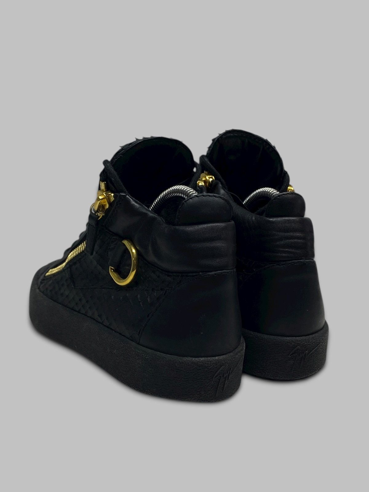 Giuseppe Zanotti Giuseppe Zanotti Snakeskin Leather High Top Sneakers Shoes Size US 8 / EU 41 - 5 Thumbnail