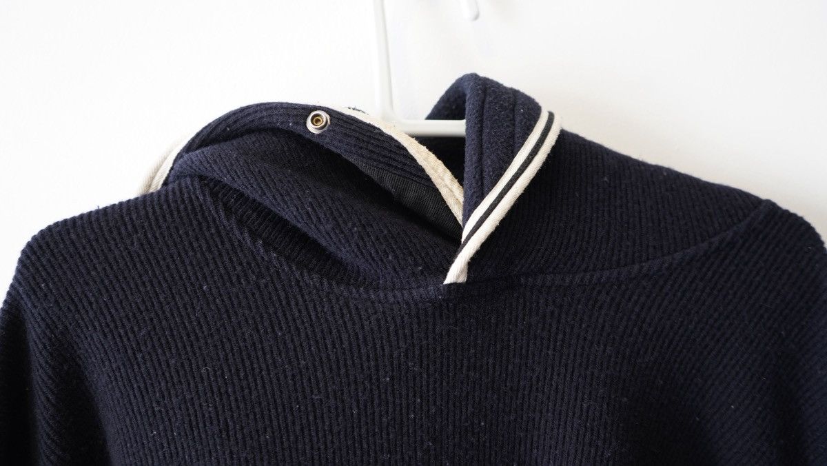 Stone Island Navy Stone Island Knitted Hoodie with Buttoned Hood Size US M / EU 48-50 / 2 - 5 Thumbnail
