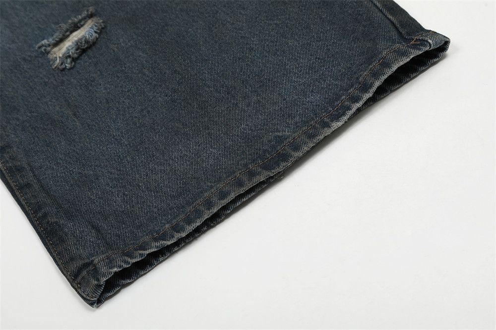 Japanese Brand × Jean Men's street trend washed distressed ripped patch jeans Size US 34 / EU 50 - 6 Thumbnail