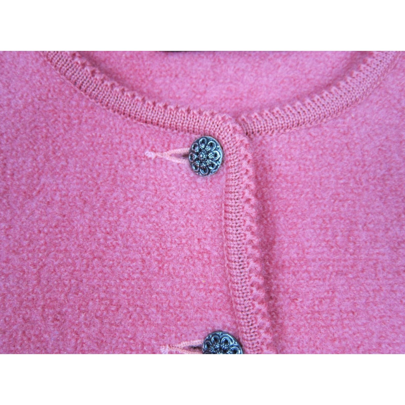 Vintage VINTAGE Geiger Cardigan Womens L Pink Wool Button Front Crew Neck 90s Austria Sweater Ladies Size L / US 10 / IT 46 - 4 Thumbnail