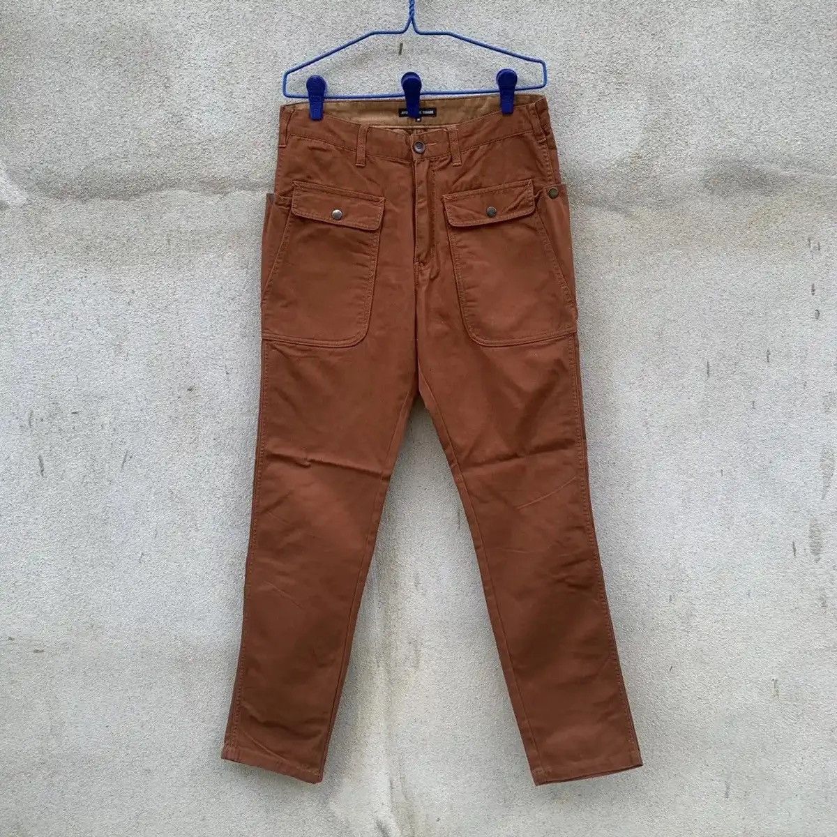 Japanese Brand FYE 🔥AWESOME POCKET BIG JAPANESE VINTAGE RUGGED BROWN PANTS Size US 30 / EU 46 - 1 Thumbnail