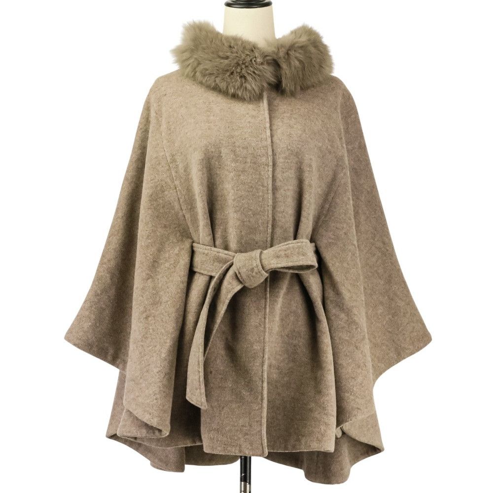Other Other La MODE Fox Fur Wool Poncho Coat Textile Outerwear DUTY FREE for USA Size ONE SIZE - 1 Thumbnail