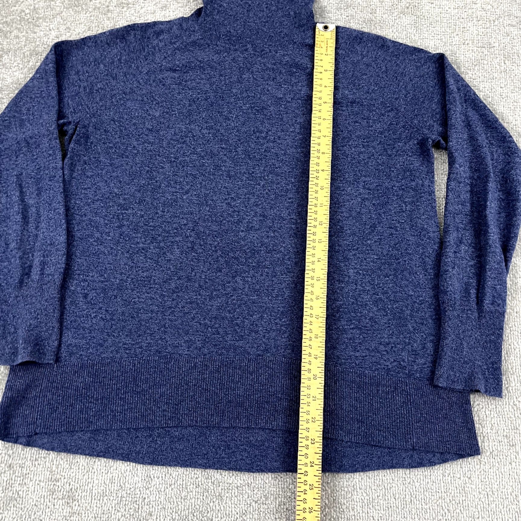 White + Warren WHITE + WARREN Sweater Womens Small Blue Turtle Neck Pullover Silk Nylon Stretch Size S / US 4 / IT 40 - 4 Thumbnail