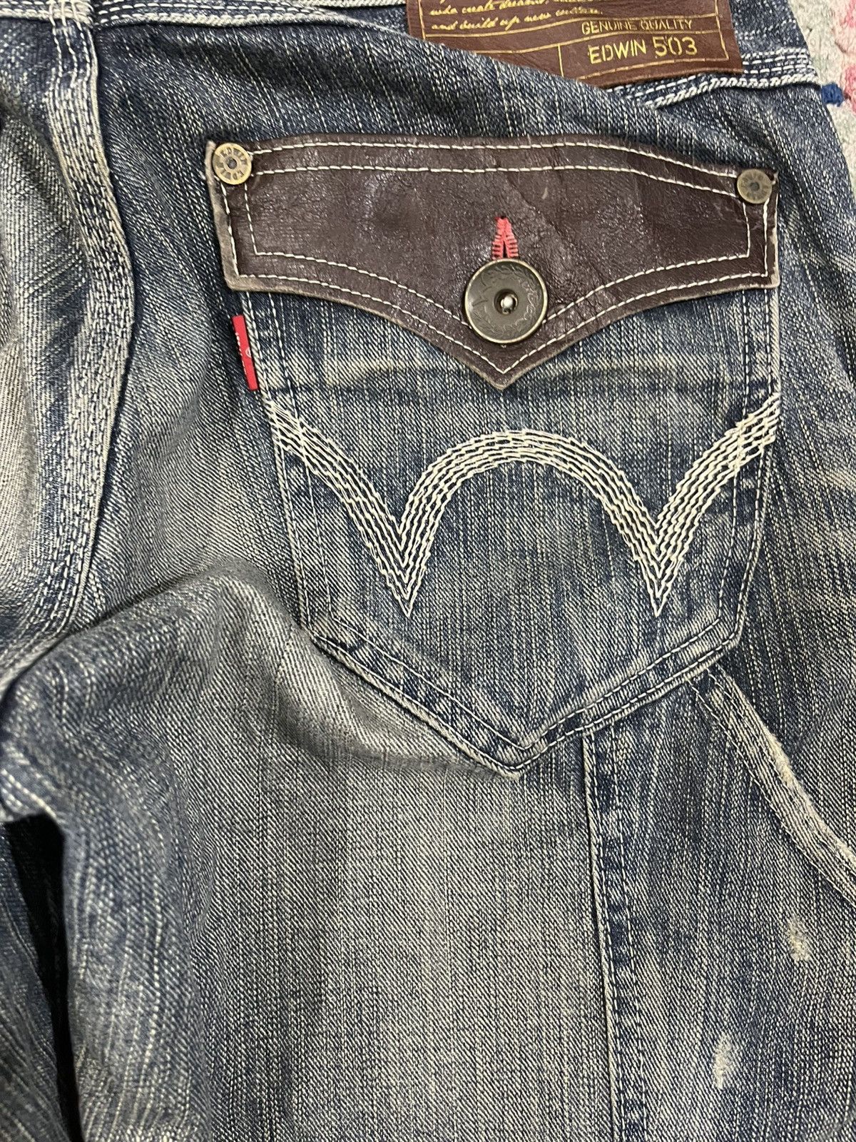 Edwin Vintage Edwin 503 Bluetrip Flare Mudwash Denim Size US 32 / EU 48 - 14 Thumbnail