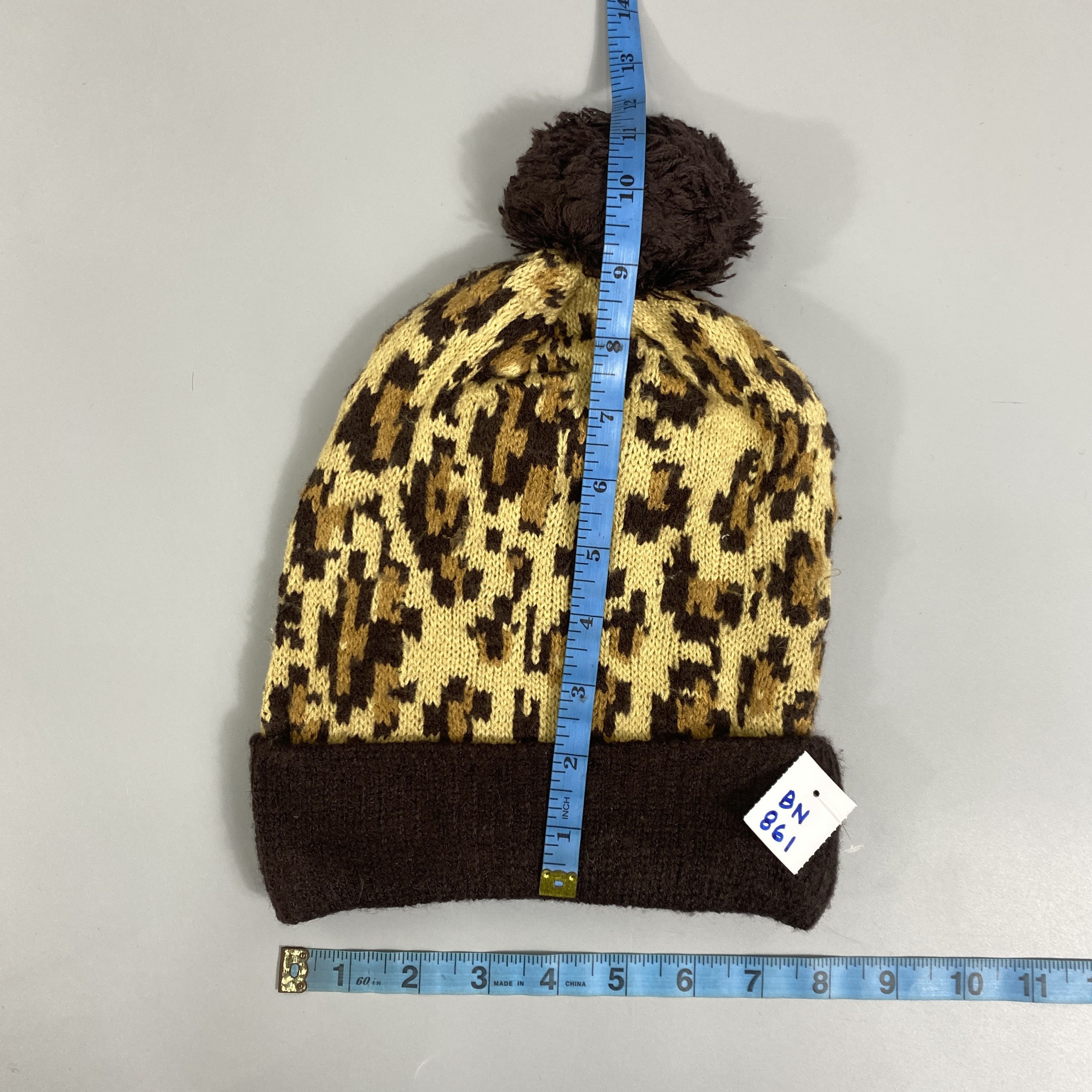 Japanese Brand Leopard Design Snow Cap Beanie -BN861 Size ONE SIZE - 5 Thumbnail