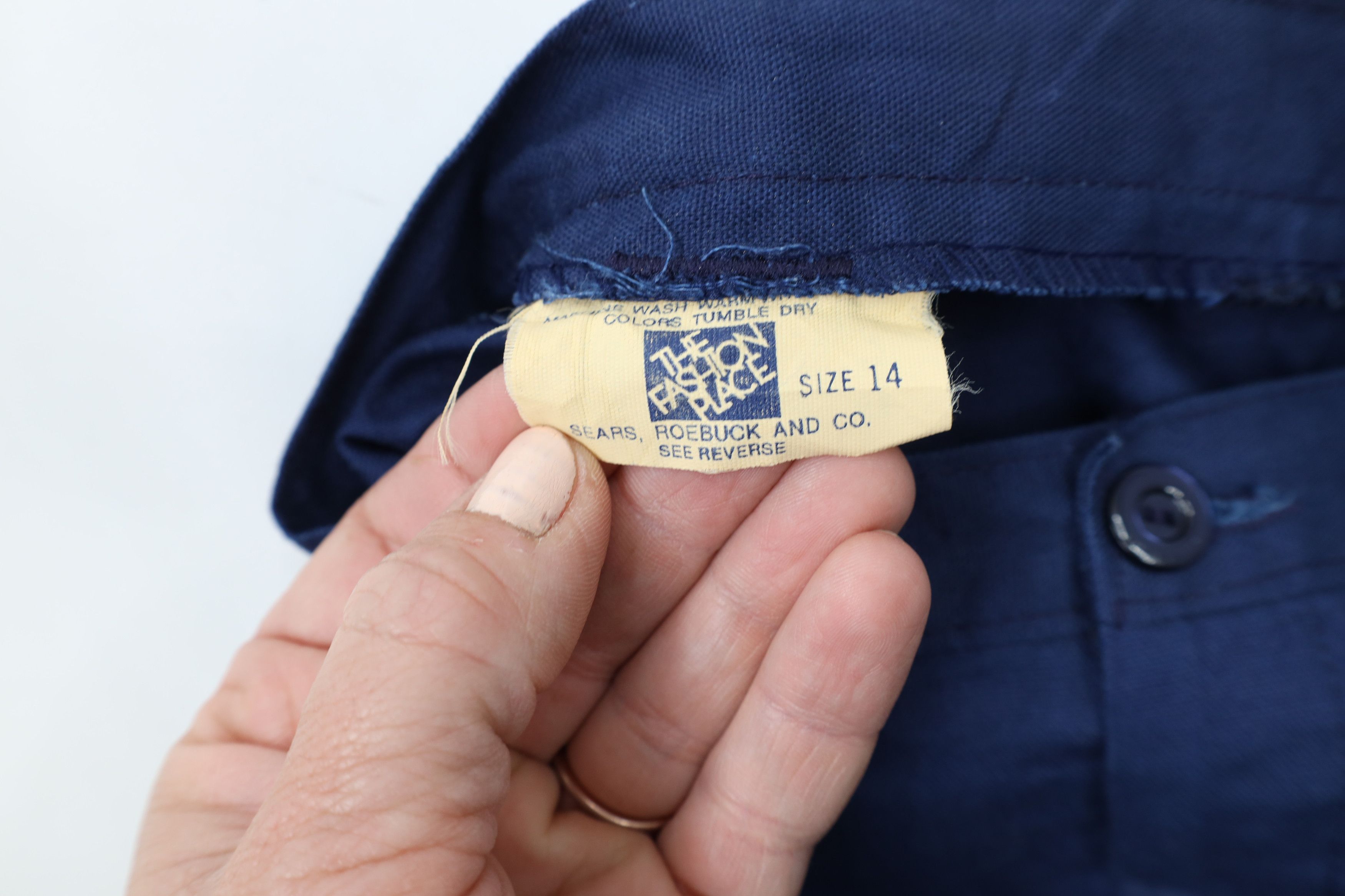 Vintage Vintage 70s Streetwear Above Knee Shorts Navy Blue USA Size 36" / US 14 / IT 50 - 8 Thumbnail