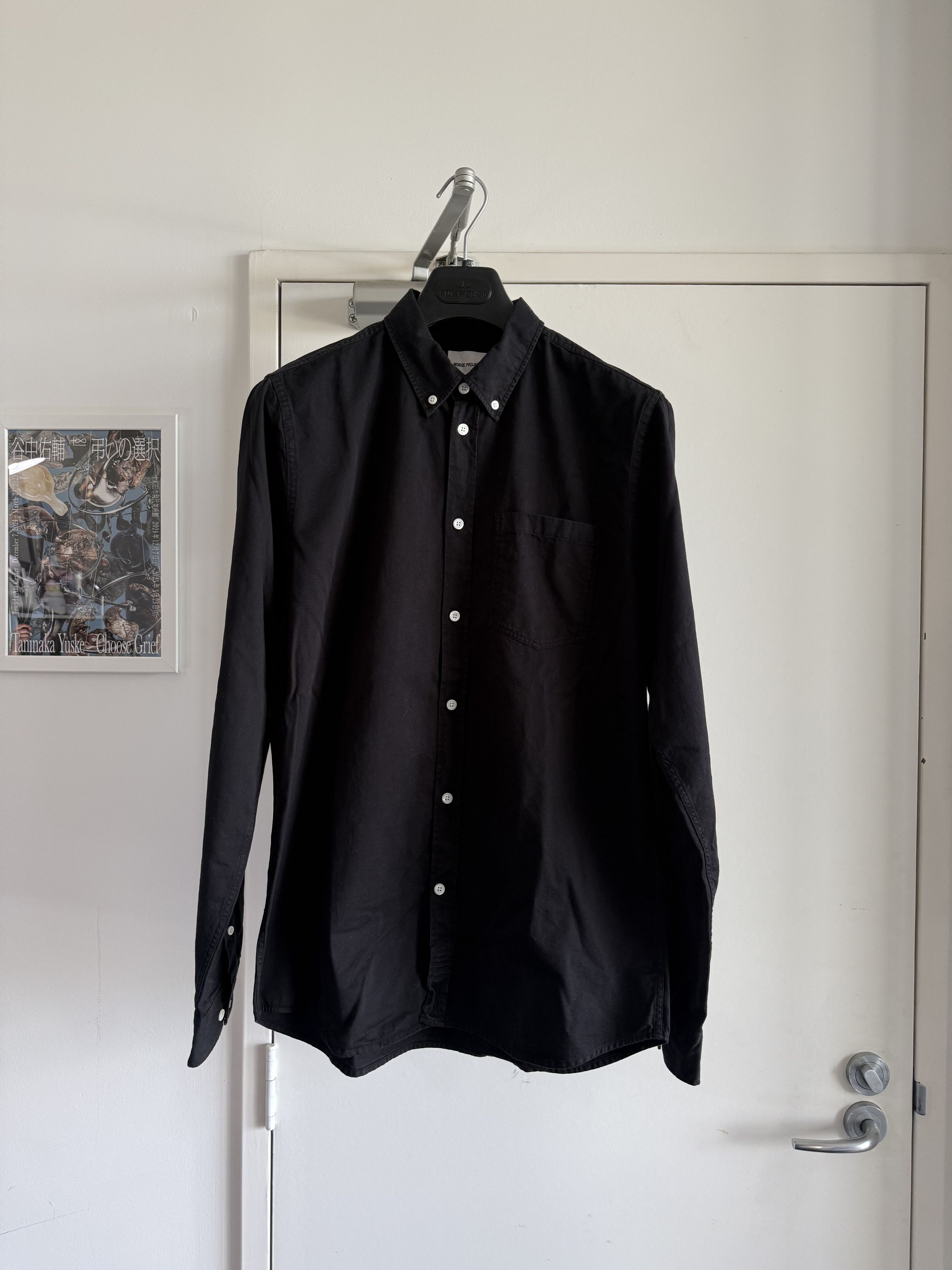 Norse Projects Black Anton Twill LS Button Up Shirt Size US M / EU 48-50 / 2 - 1 Thumbnail