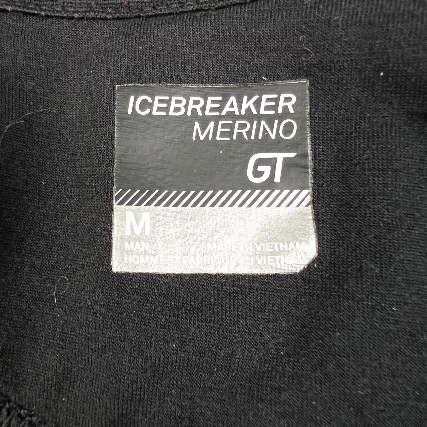 Icebreaker Icebreaker GT Merino Wool Vest Mens Medium Black Full Zip Baselayer Hiking Size US M / EU 48-50 / 2 - 4 Thumbnail