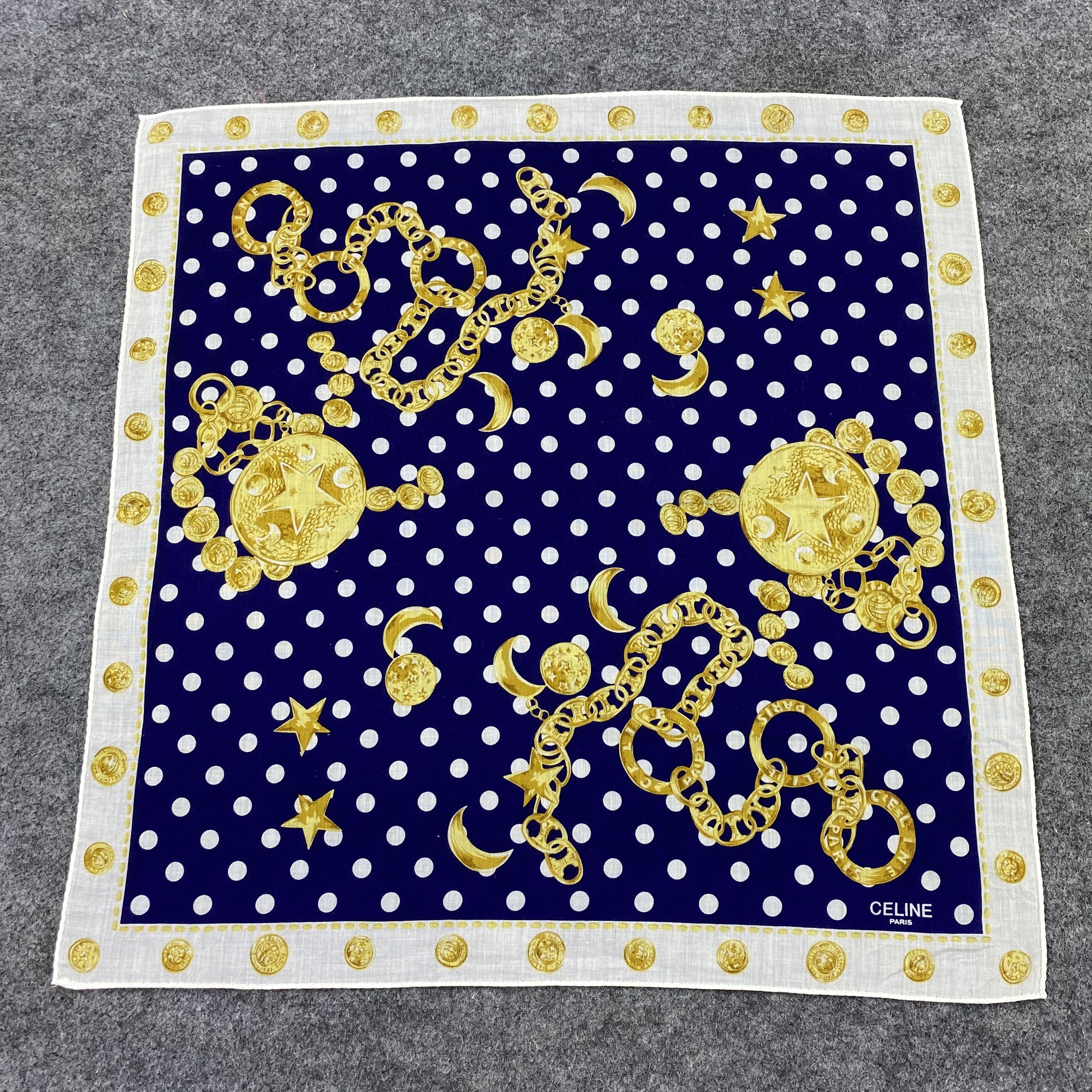 Celine × Vintage Celine Handkerchief / Bandana / Neckerchief /Headscarf-B1129 Size ONE SIZE - 3 Thumbnail