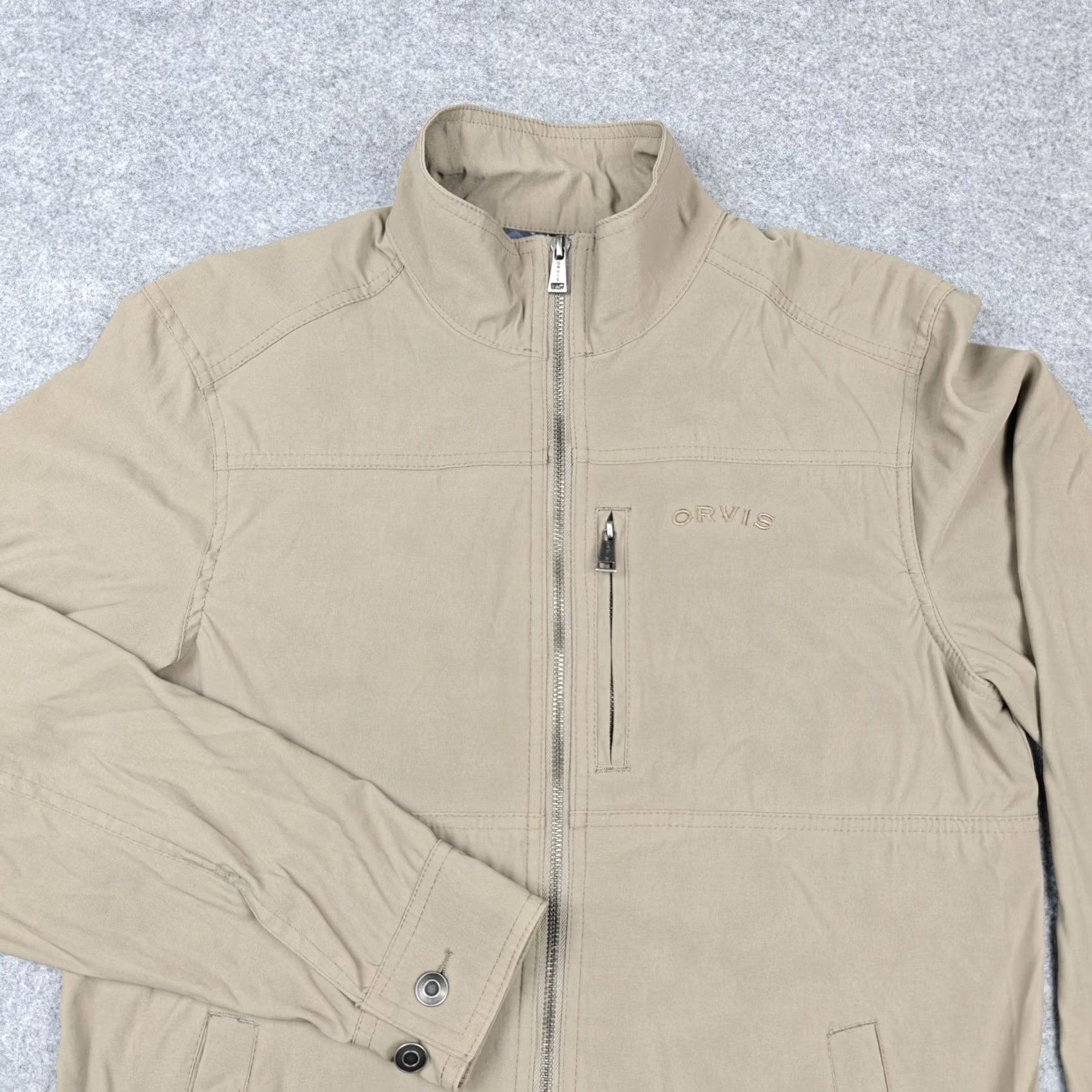 Orvis Orvis Jacket Mens Small Beige Classic Collection Full Zip Stretch Windbreaker Size US S / EU 44-46 / 1 - 2 Thumbnail
