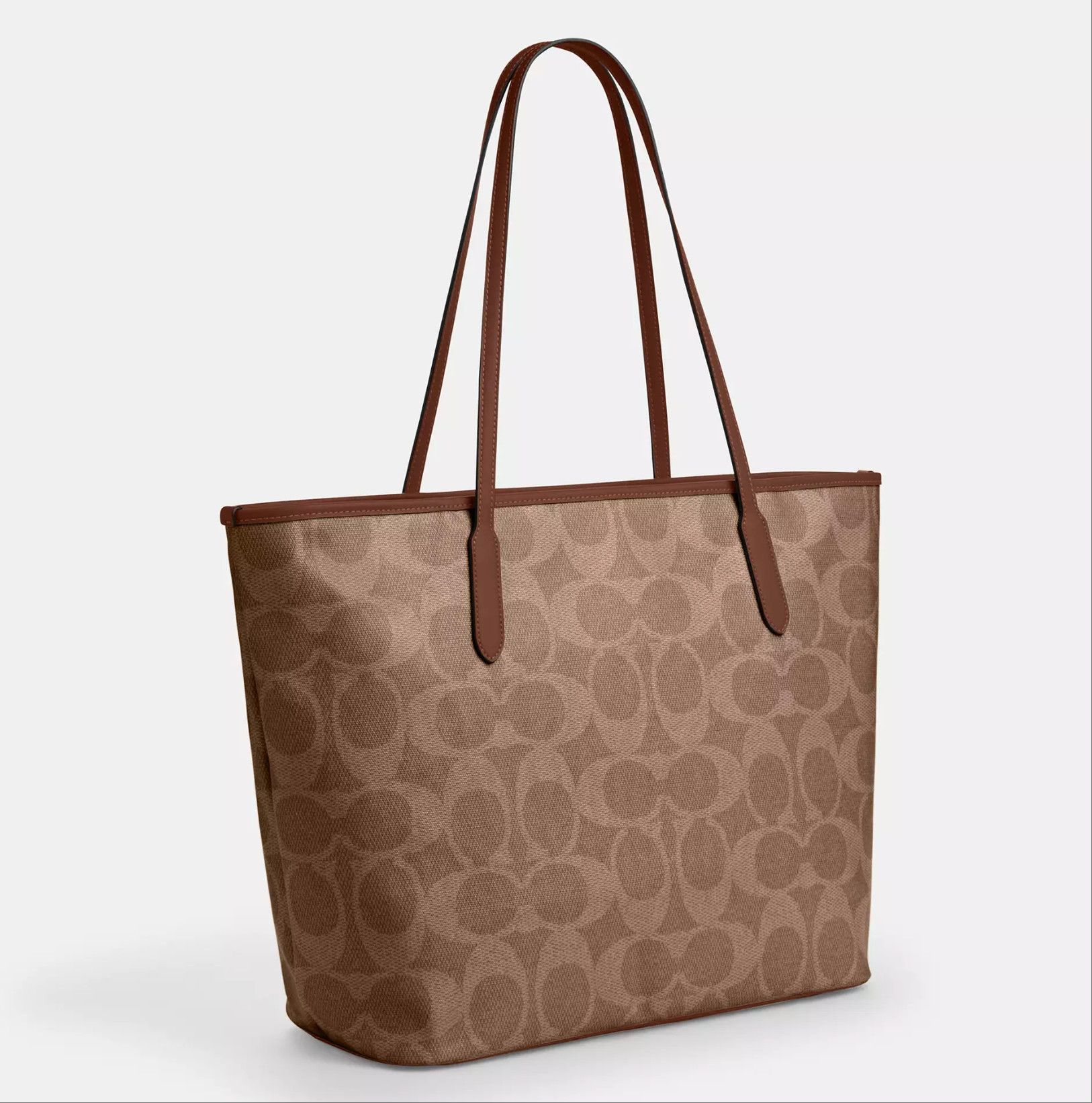 Coach Large City Tote Bag In Maxi Signature Canvas CCD66 Size ONE SIZE - 10 Thumbnail