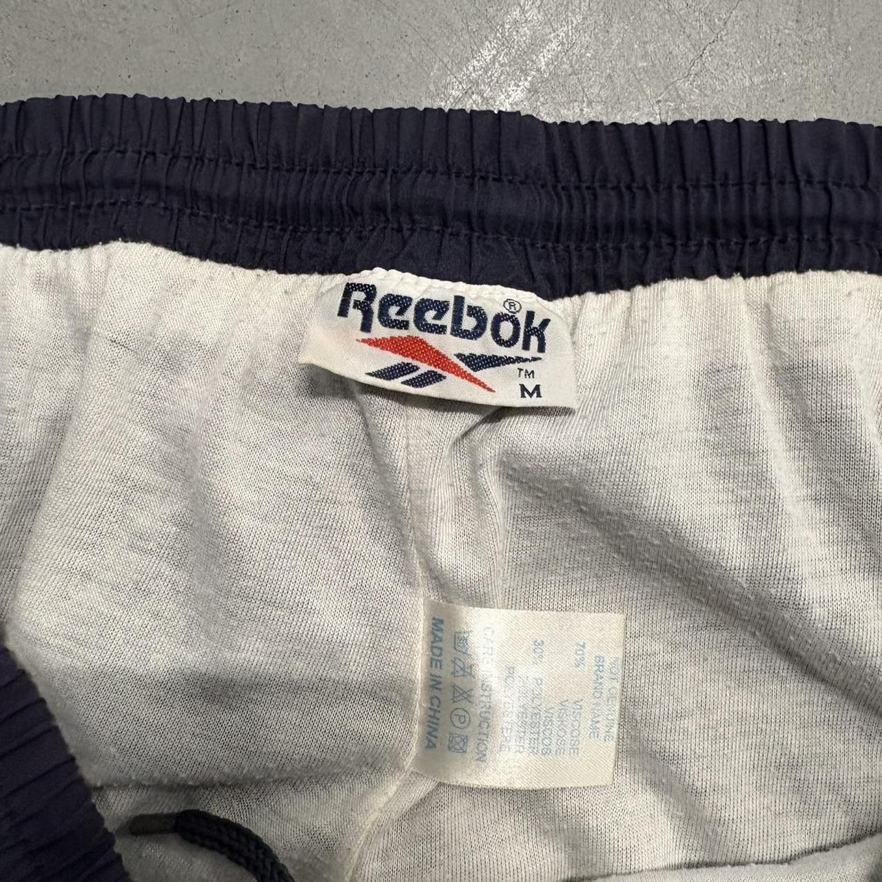 Reebok Vintage Y2K/2000s Baggy Navy Blue Striped Reebok Trackpants! Size US 36 / EU 52 - 8 Thumbnail