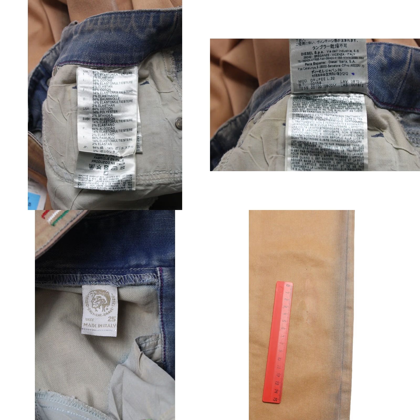 Diesel DIESEL Grupee Super Slim-Skinny 0815U Stretch Jeans Women's W25/L32 Coated Size 42" / US 20 - 8 Thumbnail