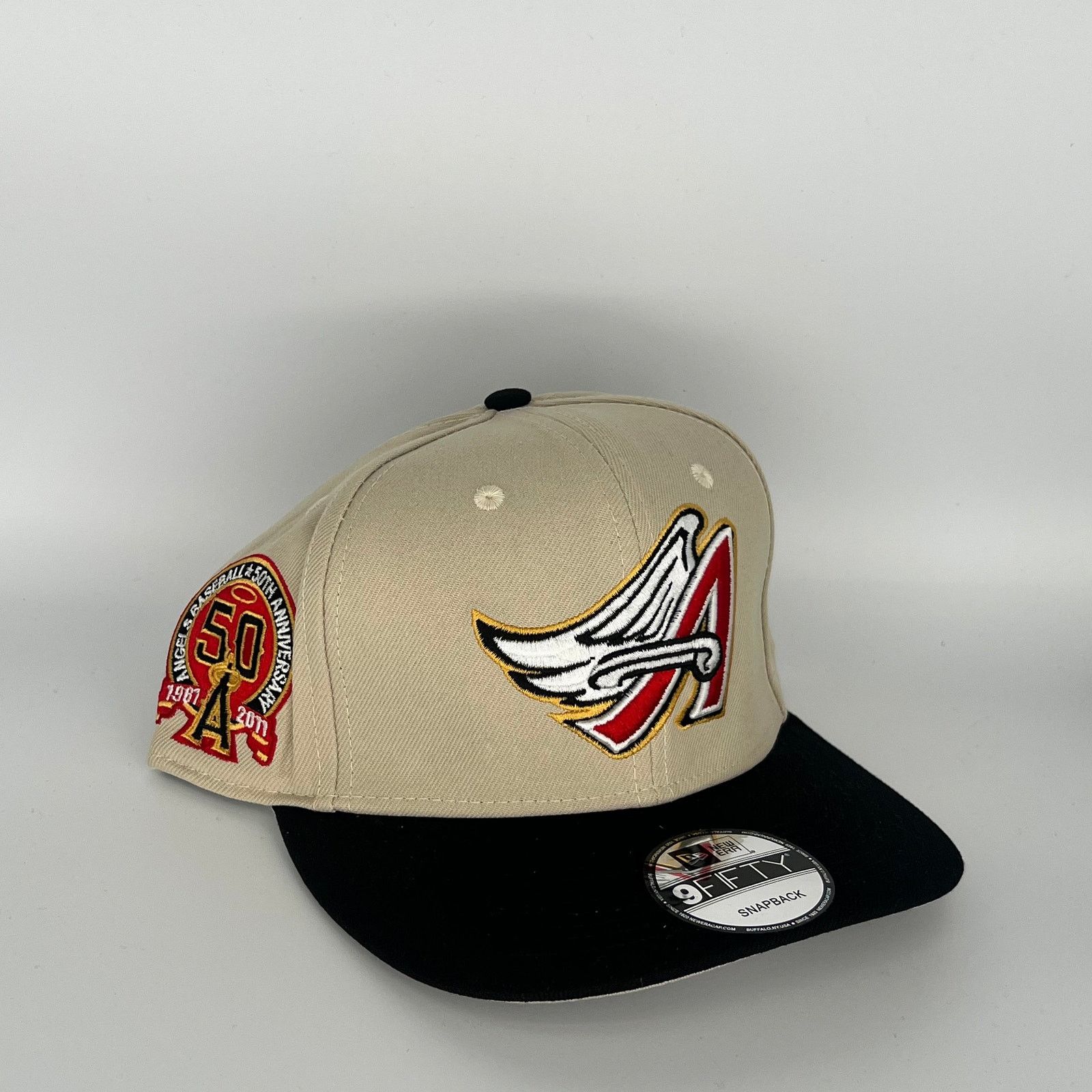 New Era Khaki Black Los Angeles Angels Baseball 50TH Anniversary Size ONE SIZE - 1 Thumbnail