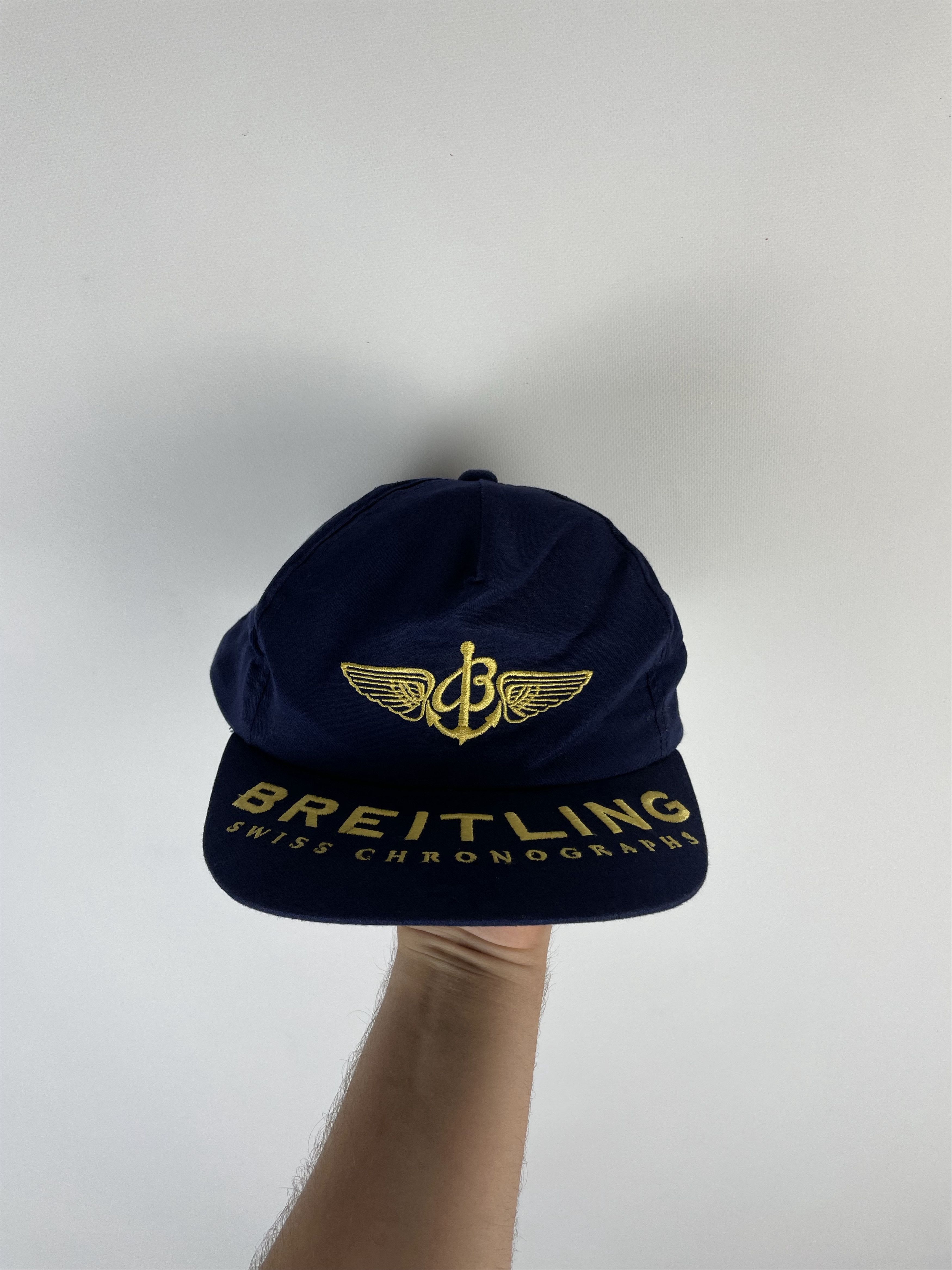 Breitling × Vintage Breitling cap vintage big logo hat Size ONE SIZE - 1 Thumbnail