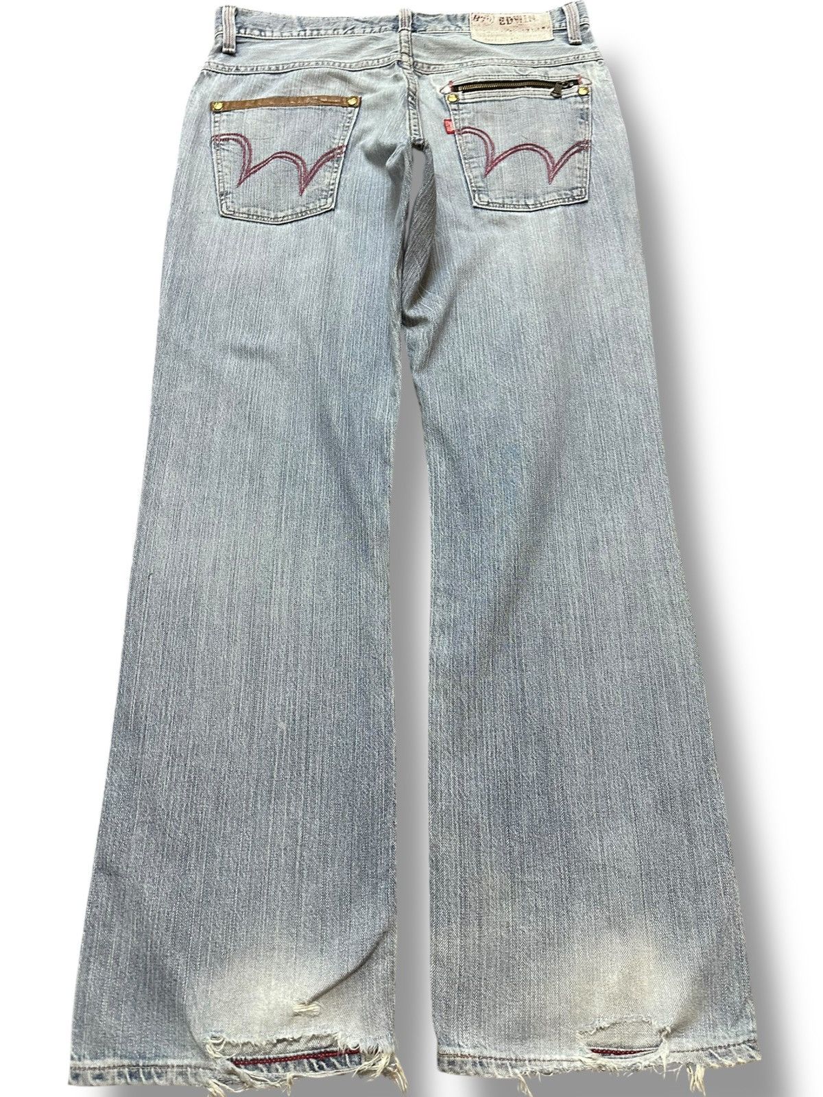 Edwin Vintage Edwin Bluetrip Faded Grunge Distressed Denim Size US 36 / EU 52 - 5 Thumbnail