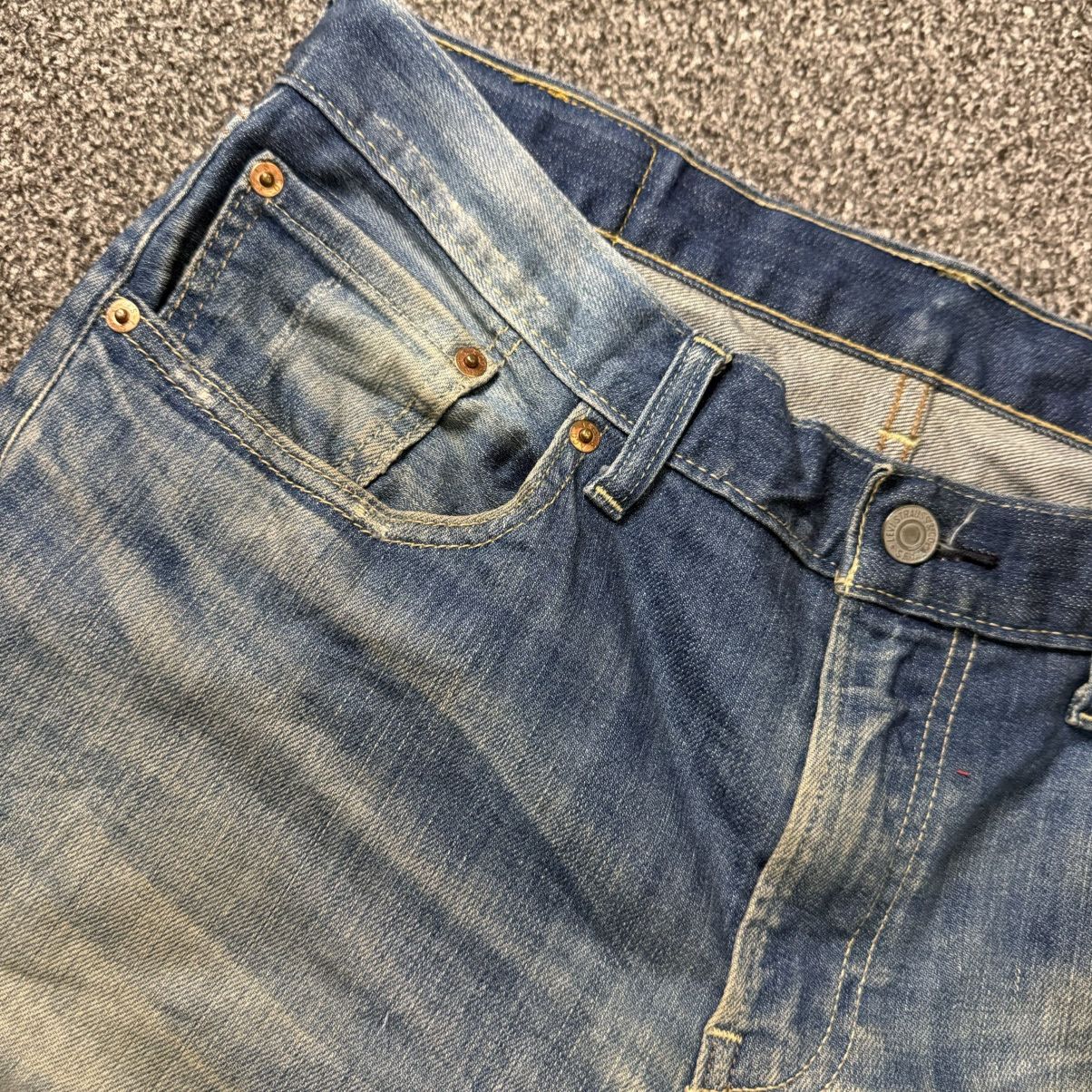 Beauty Beast 🔥 Levis 502 Distressed Mud Denim Size US 33 - 9 Thumbnail