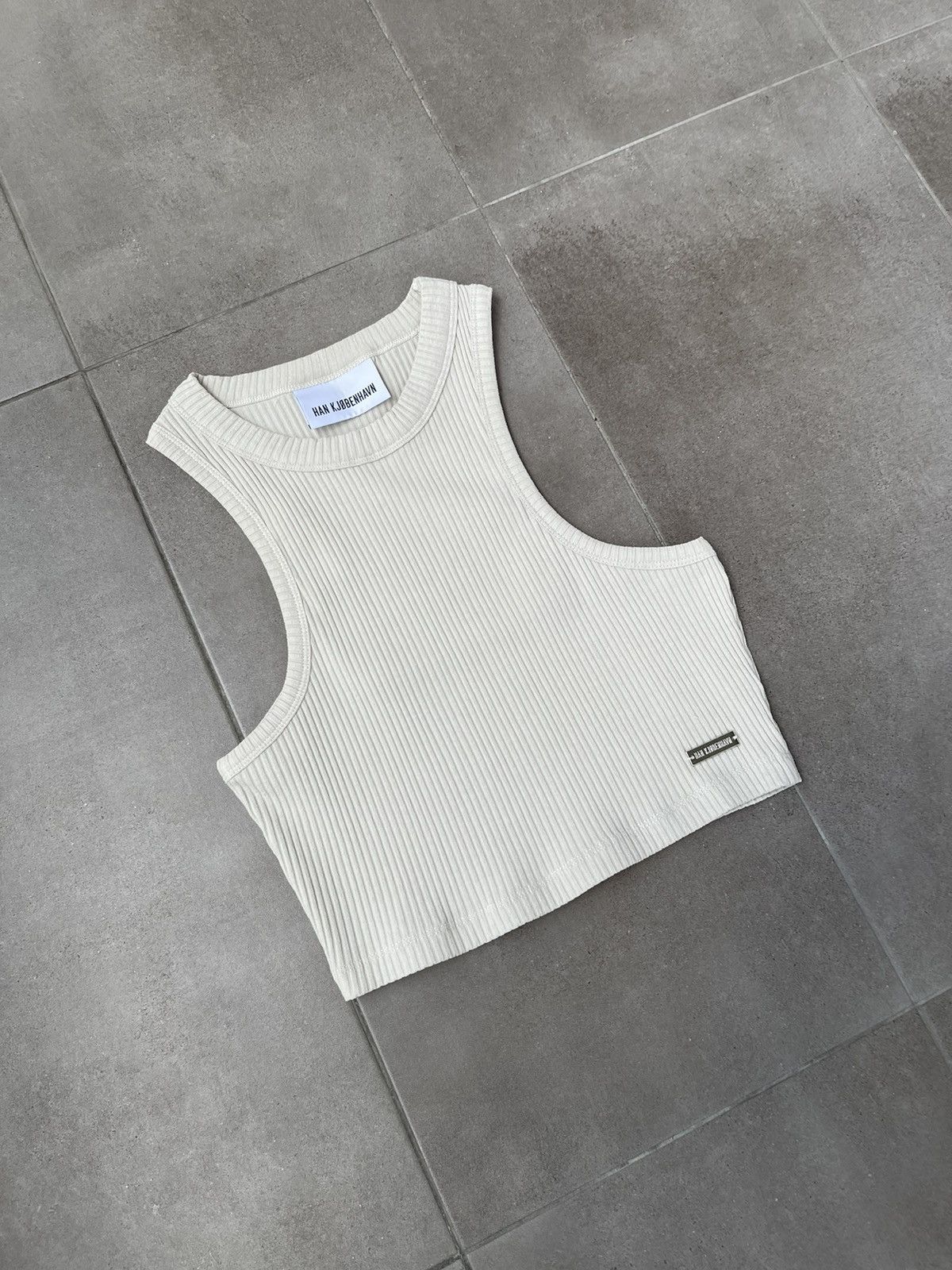 Han Kjobenhavn !DS! SS23 Han Kjobenhavn Light Ribbed Cropped Racer Top Size M / US 6-8 / IT 42-44 - 10 Thumbnail